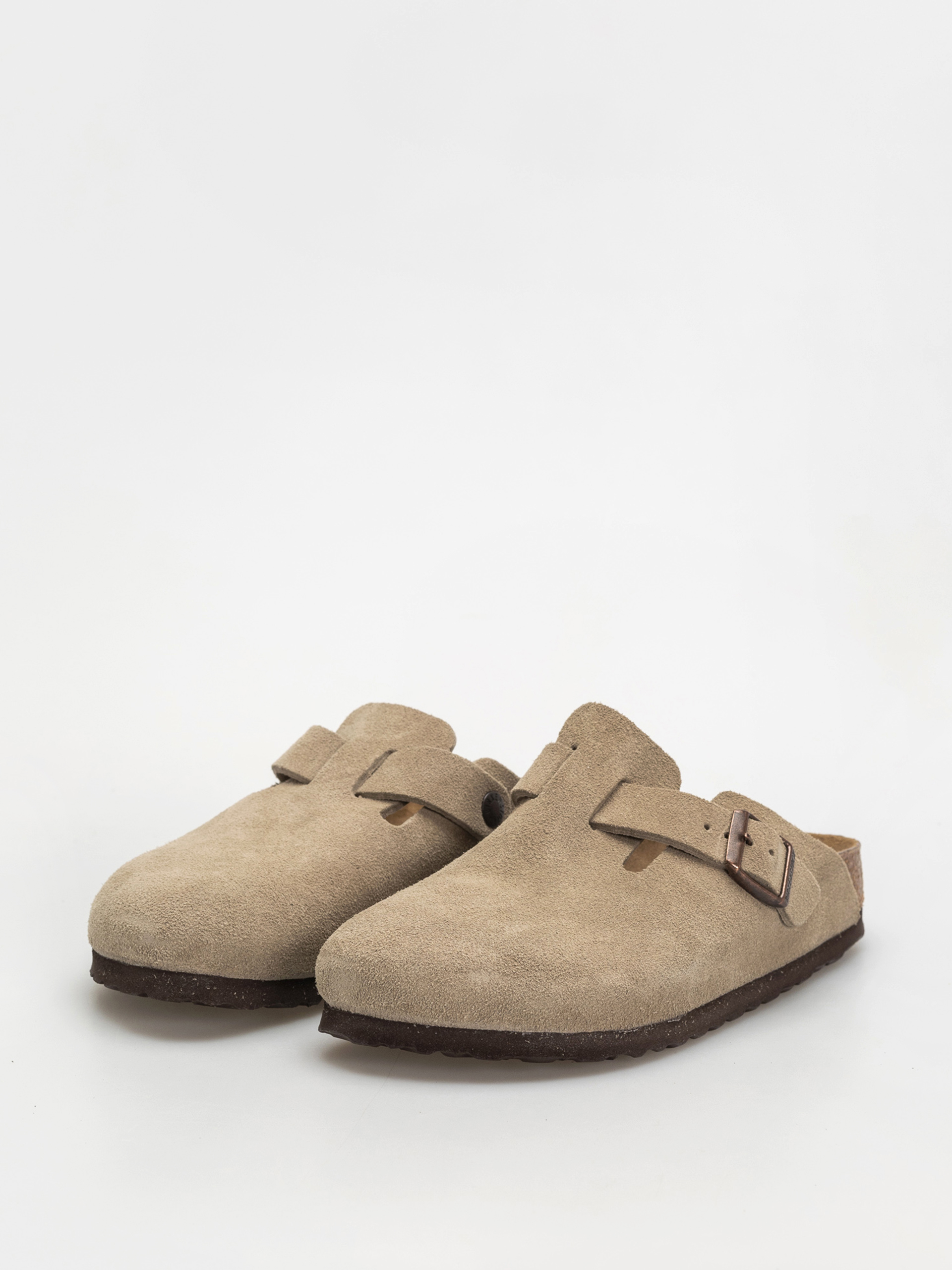 Șlapi Birkenstock Boston Suede Leather Narrow Wmn (taupe)