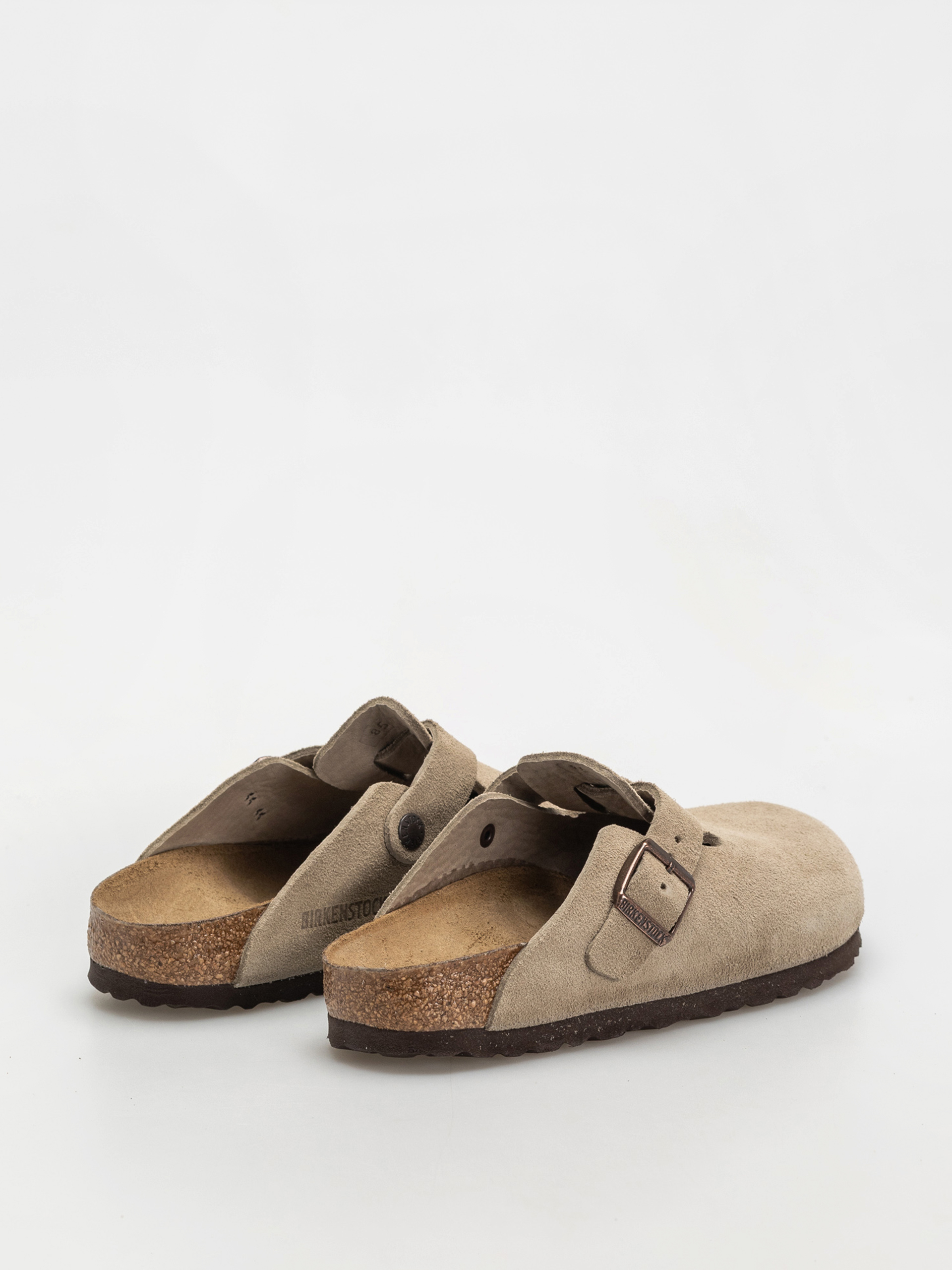 Șlapi Birkenstock Boston Suede Leather Narrow Wmn (taupe)