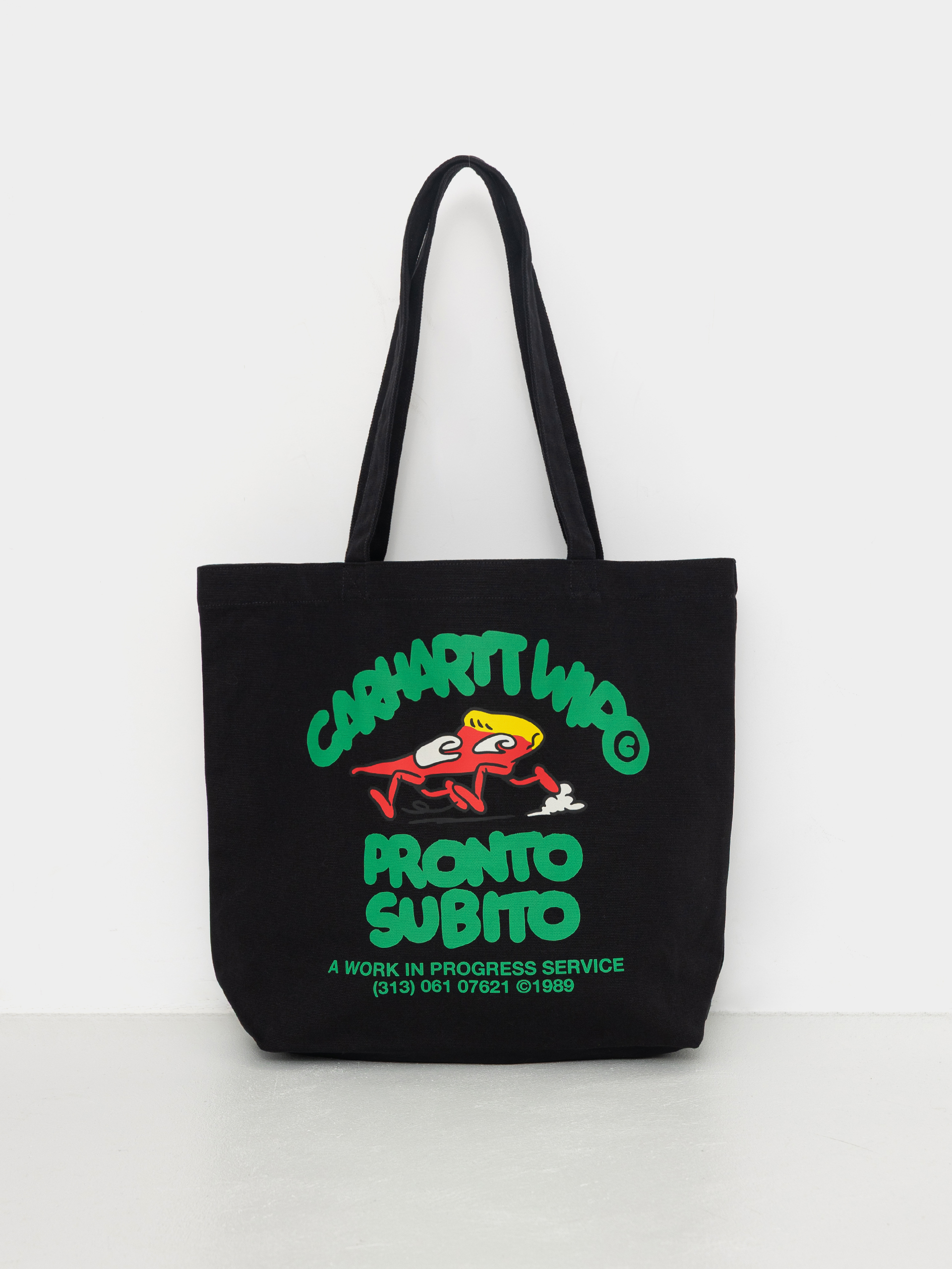 Poșetă Carhartt WIP Canvas Graphic Tote (pronto print/black)