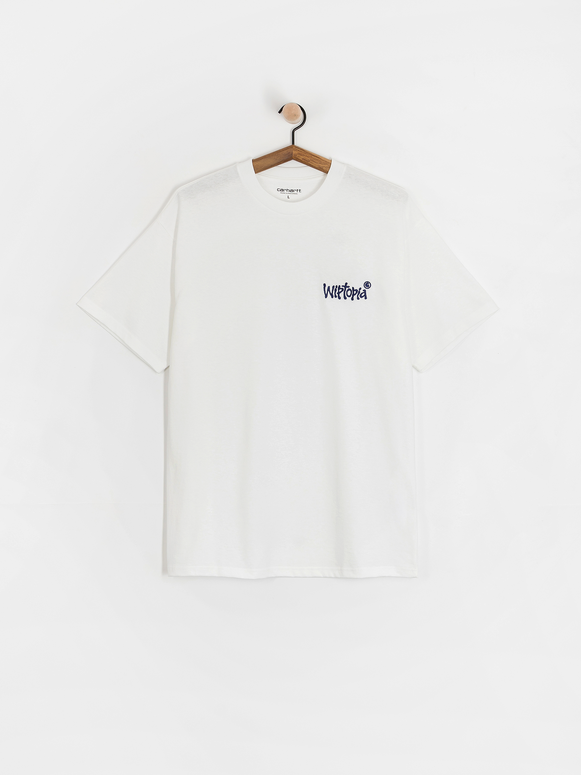 Tricou Carhartt WIP Wiptopia Script (white/blue)