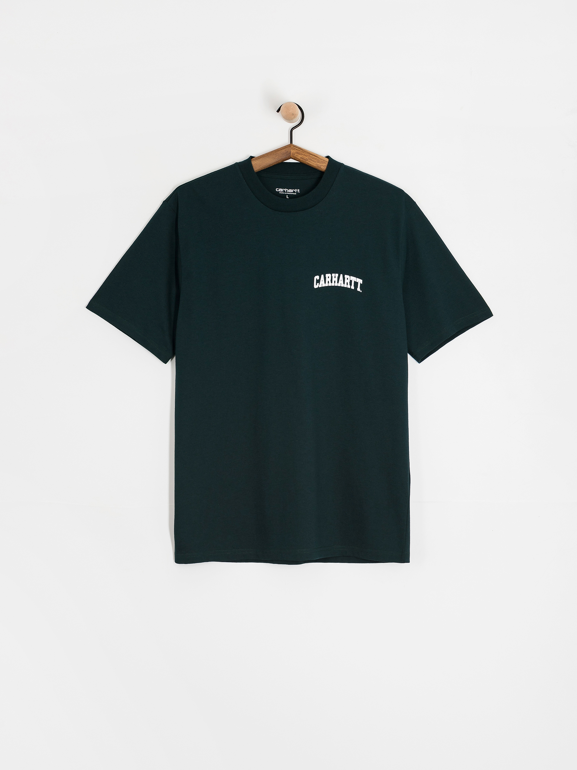 Tricou Carhartt WIP University Script (deep lagoon/white)
