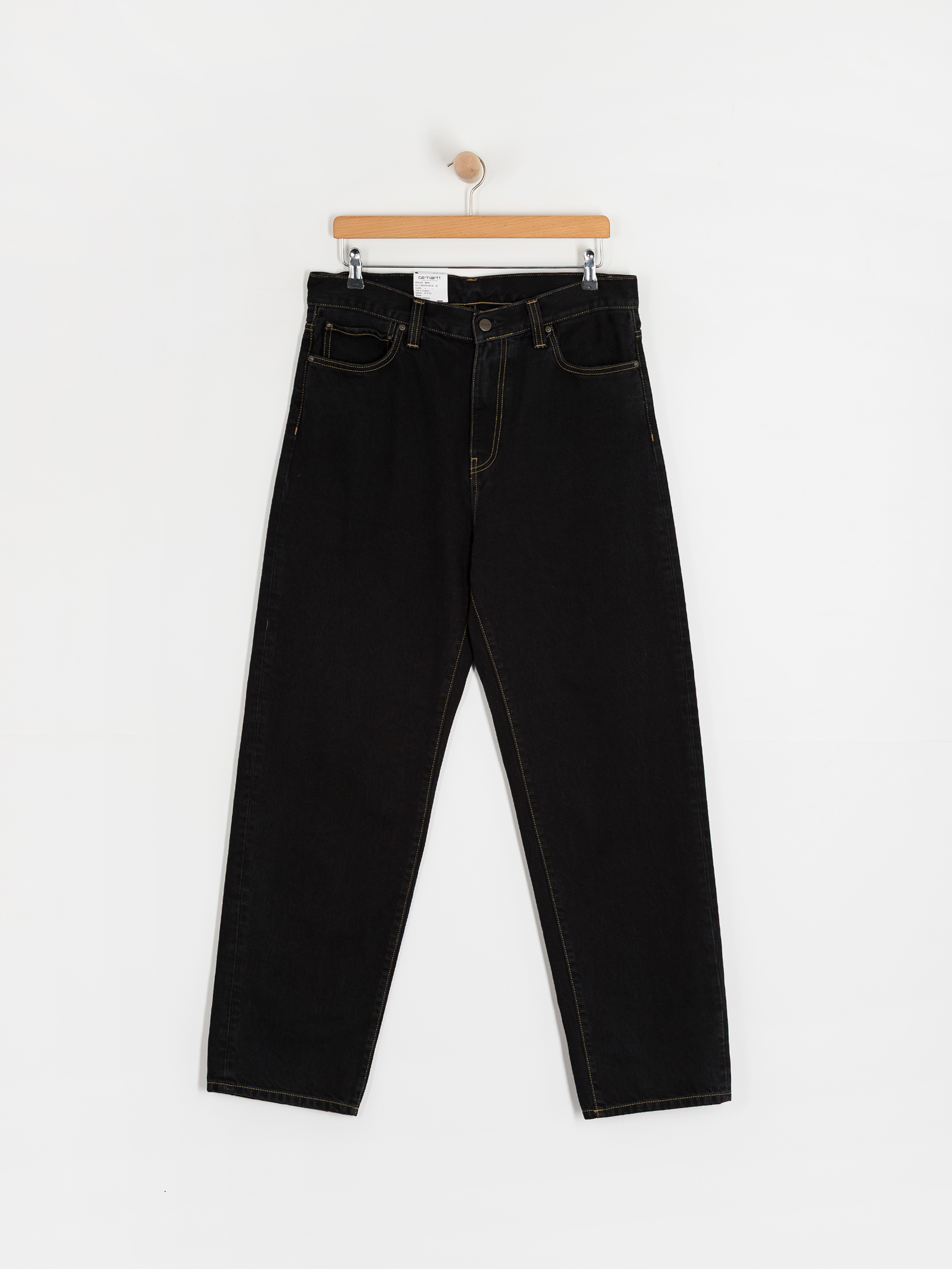 Pantaloni Carhartt WIP Aaron (black/stone washed)
