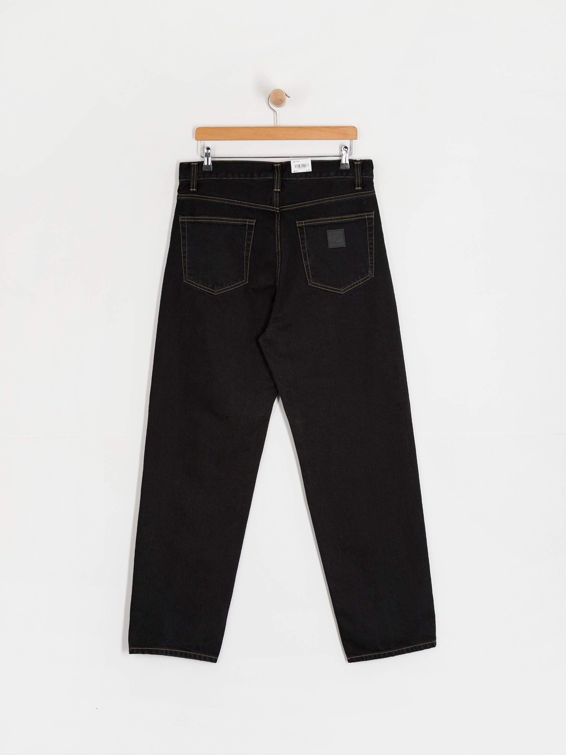Pantaloni Carhartt WIP Aaron (black/stone washed)