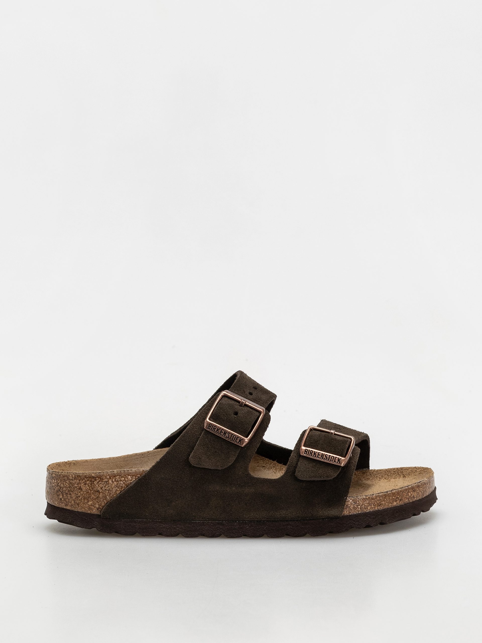 Șlapi Birkenstock Arizona Suede Leather Narrow Wmn - negru (black)