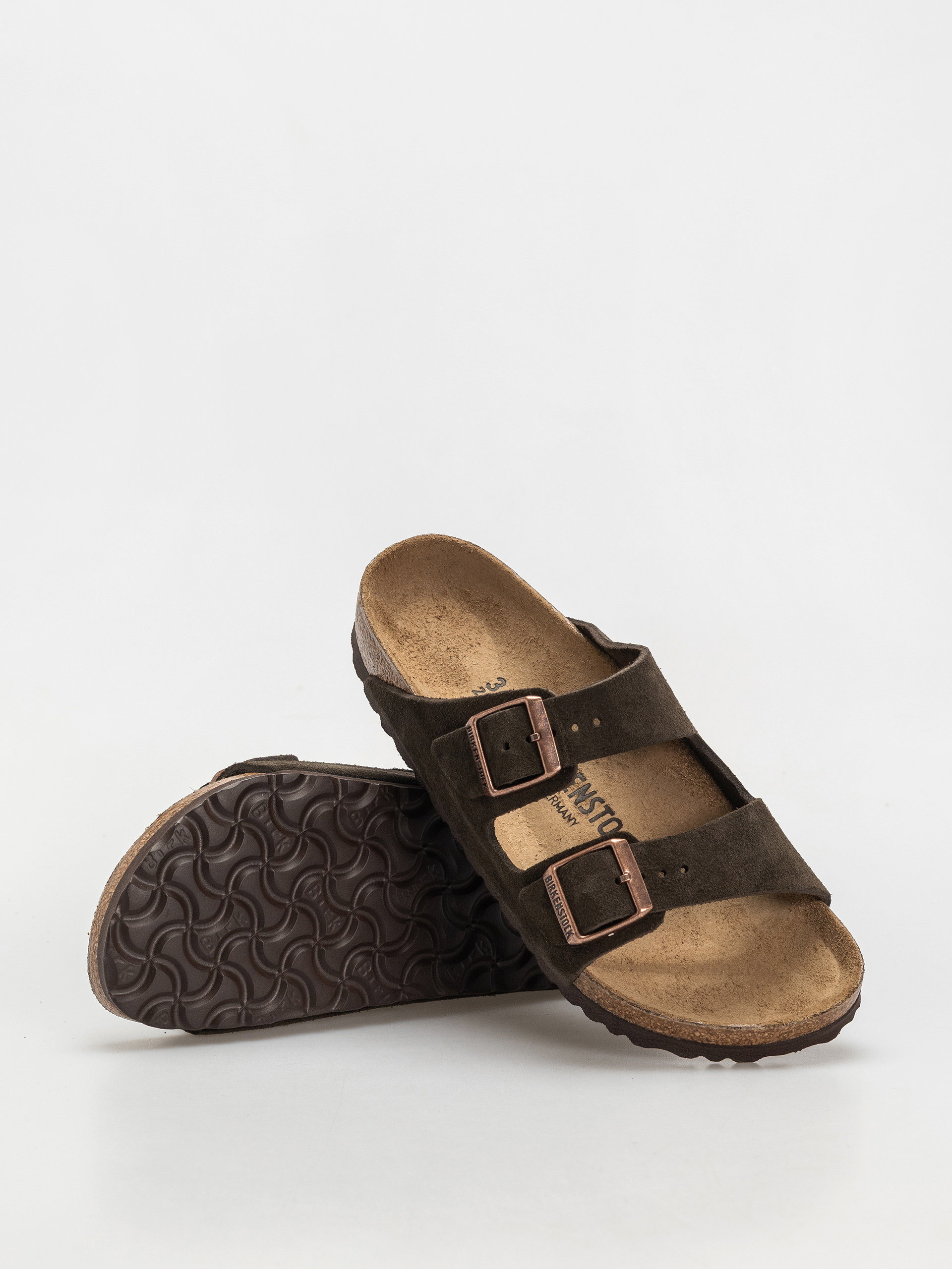 Șlapi Birkenstock Arizona Suede Leather Narrow Wmn (mocca)