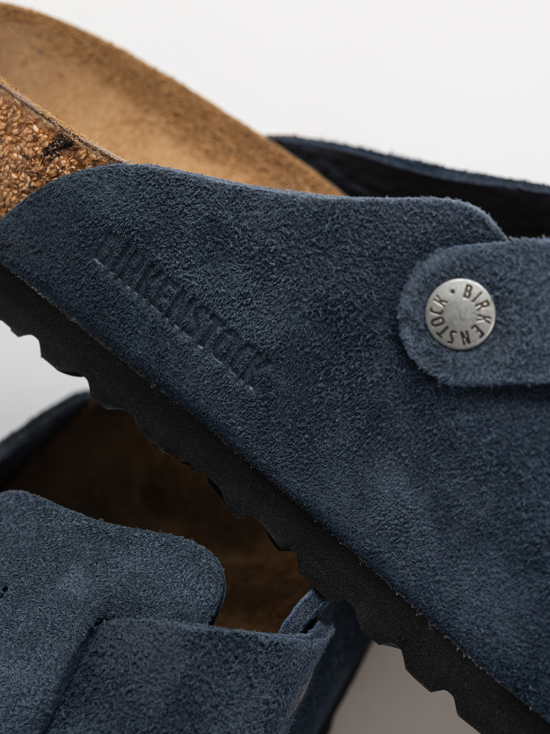 Șlapi Birkenstock Boston Suede Leather Regular (new navy)