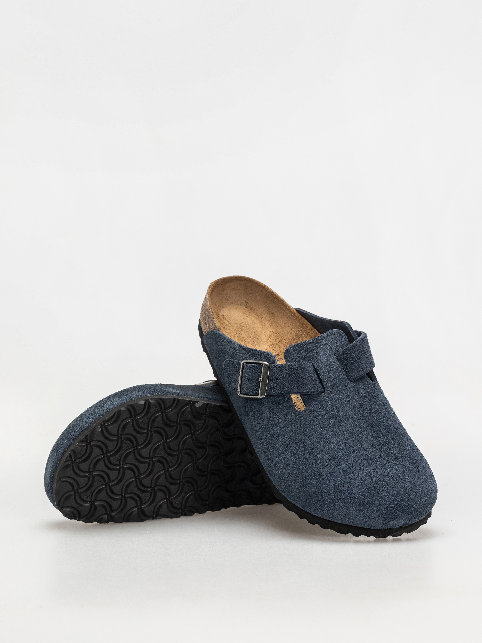 Șlapi Birkenstock Boston Suede Leather Regular (new navy)