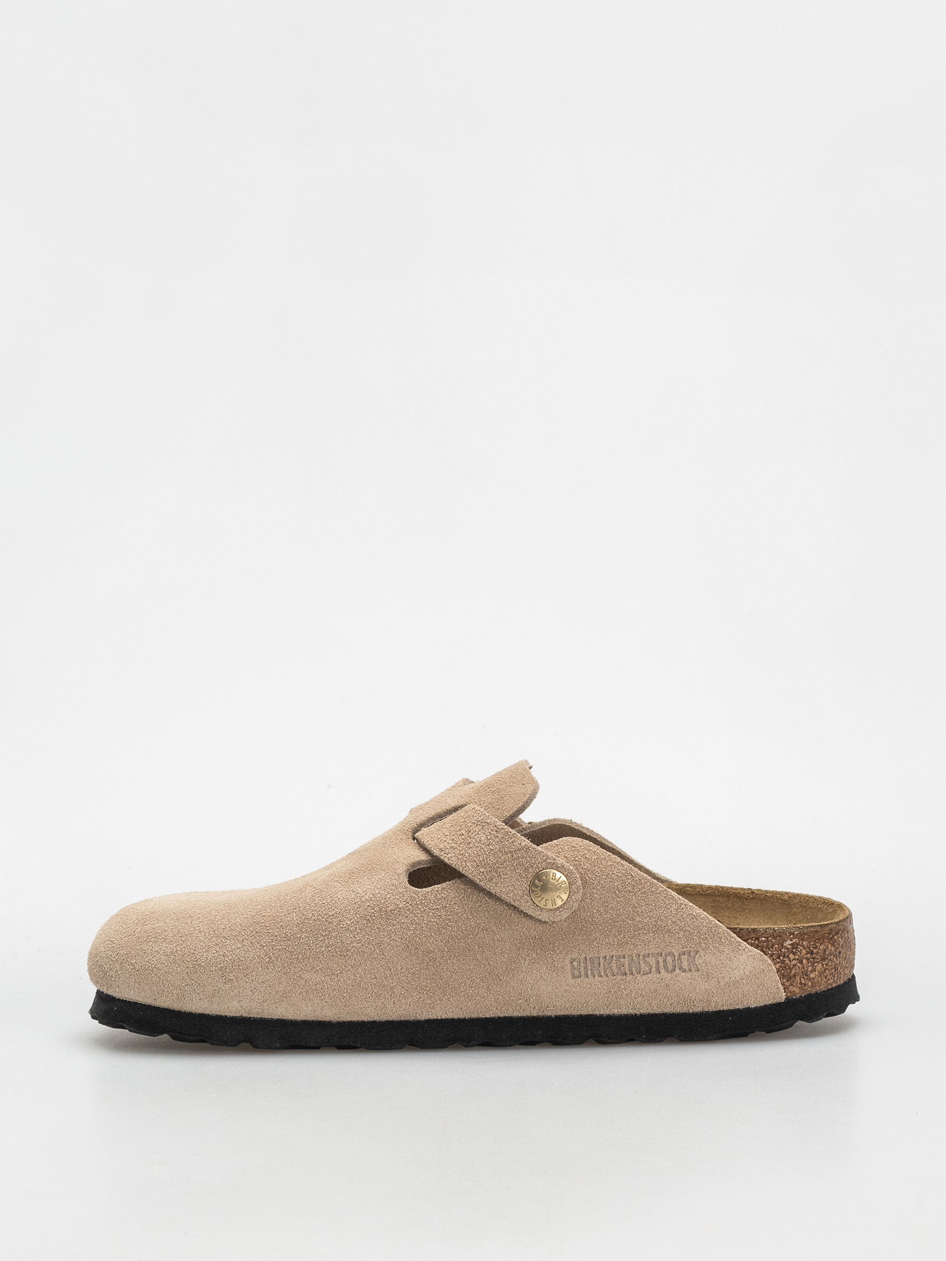 Șlapi Birkenstock Boston Suede Leather Narrow Wmn (sandcastle)