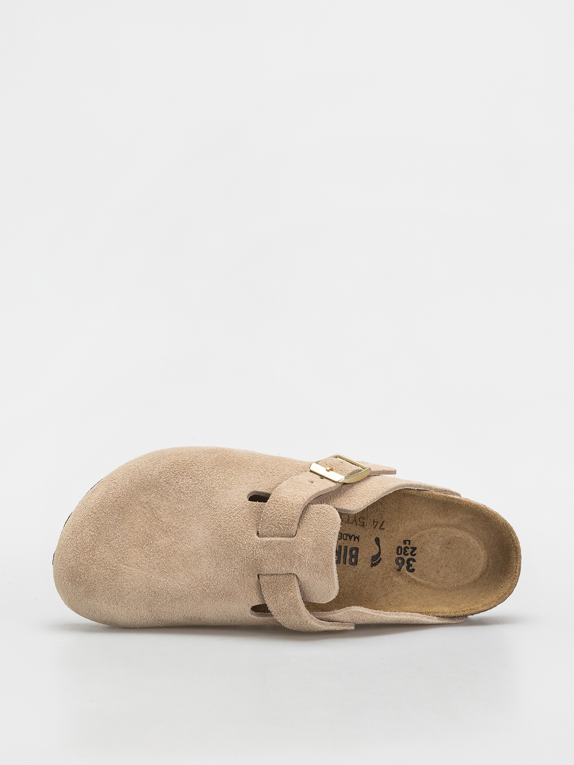 Șlapi Birkenstock Boston Suede Leather Narrow Wmn (sandcastle)