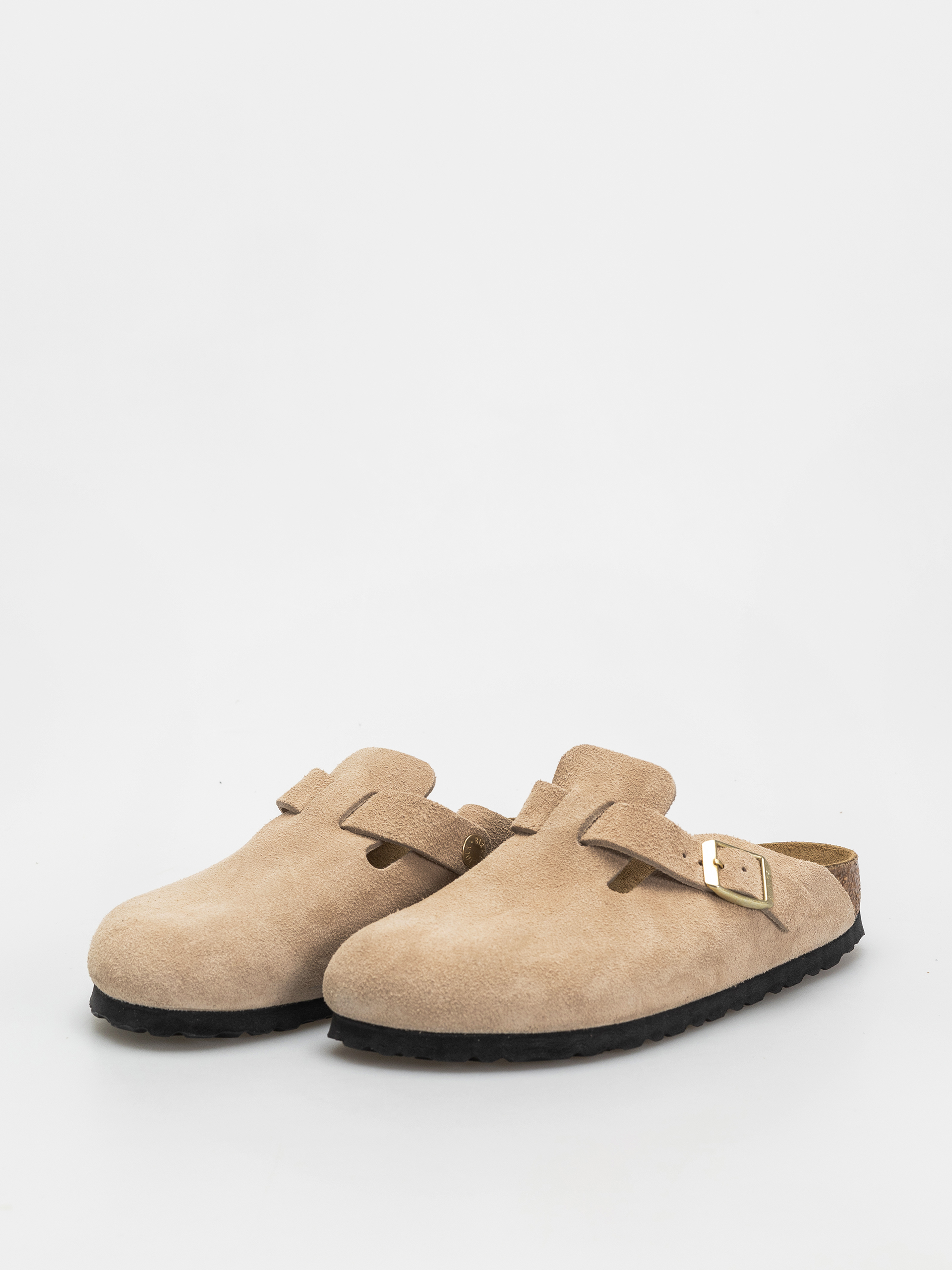 Șlapi Birkenstock Boston Suede Leather Narrow Wmn (sandcastle)
