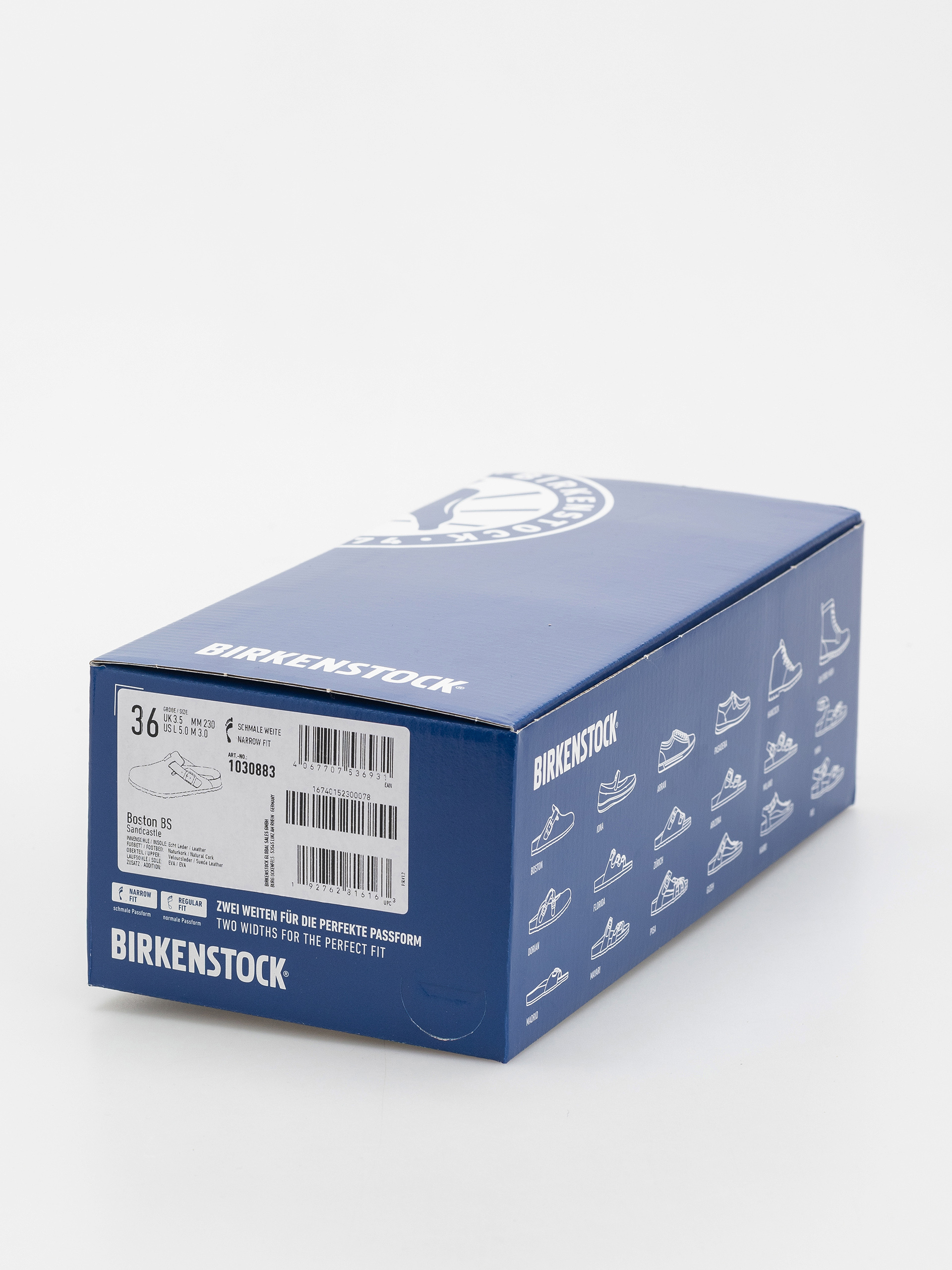 Șlapi Birkenstock Boston Suede Leather Narrow Wmn (sandcastle)