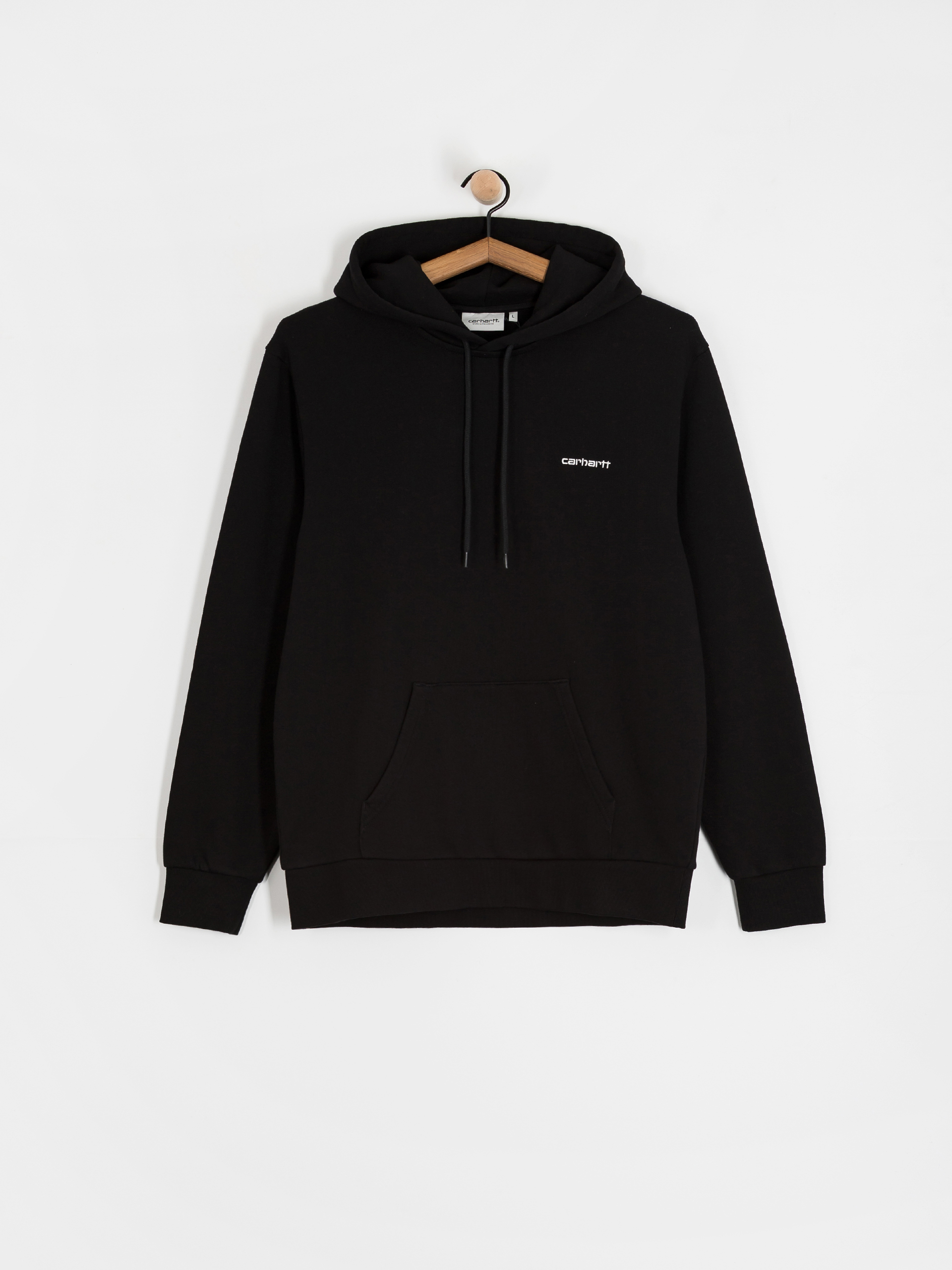 Hanorac cu glugă Carhartt WIP Script Embroidery HD (black/white)
