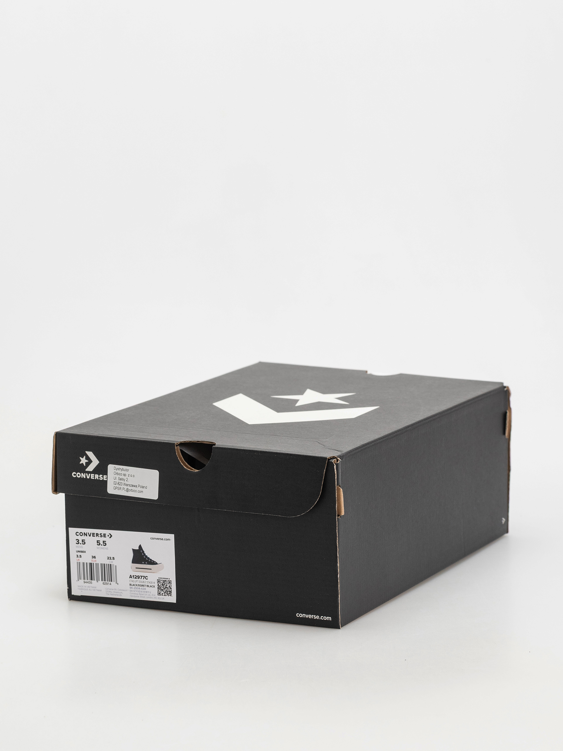 Teniși Converse Chuck Taylor All Star Lift Double Stack (black)