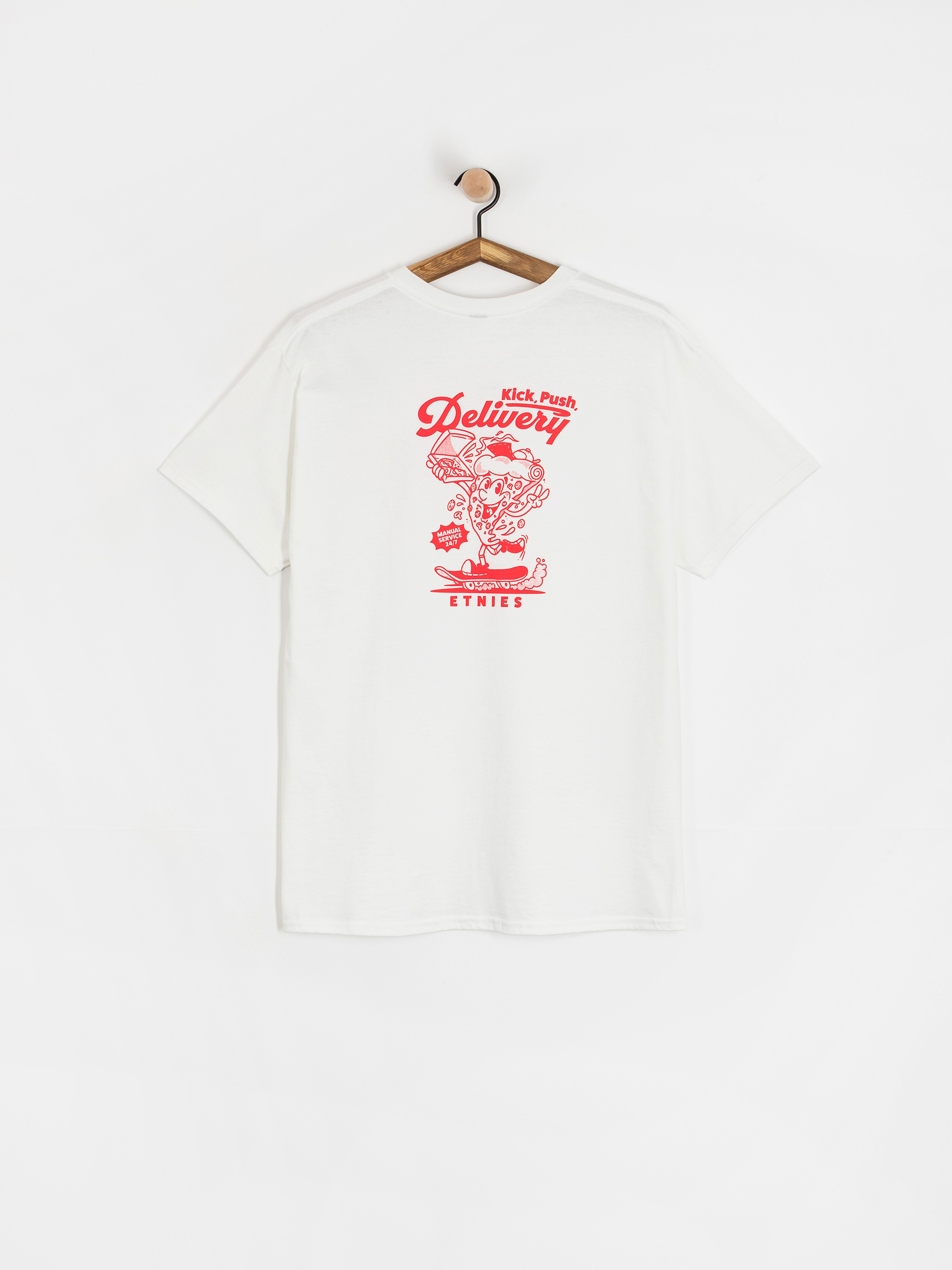 Tricou Etnies Kick Push (white/red)