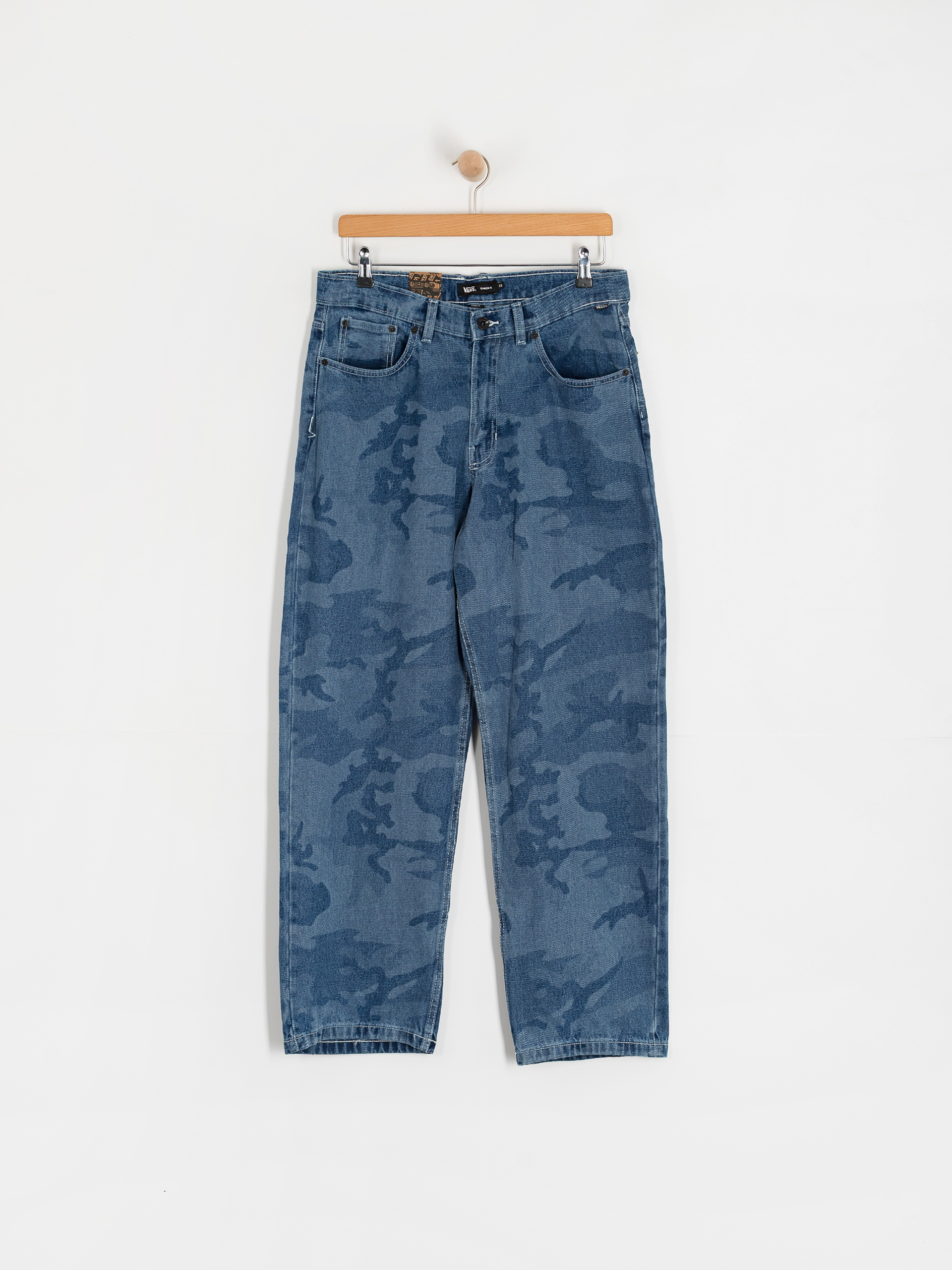 Pantaloni Vans Check 5 Loose Camo Printed Denim (stonewash/blue)