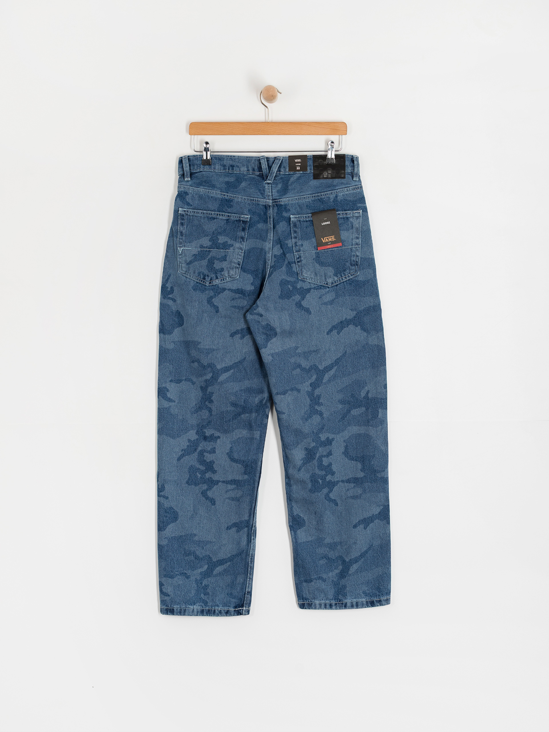 Pantaloni Vans Check 5 Loose Camo Printed Denim (stonewash/blue)