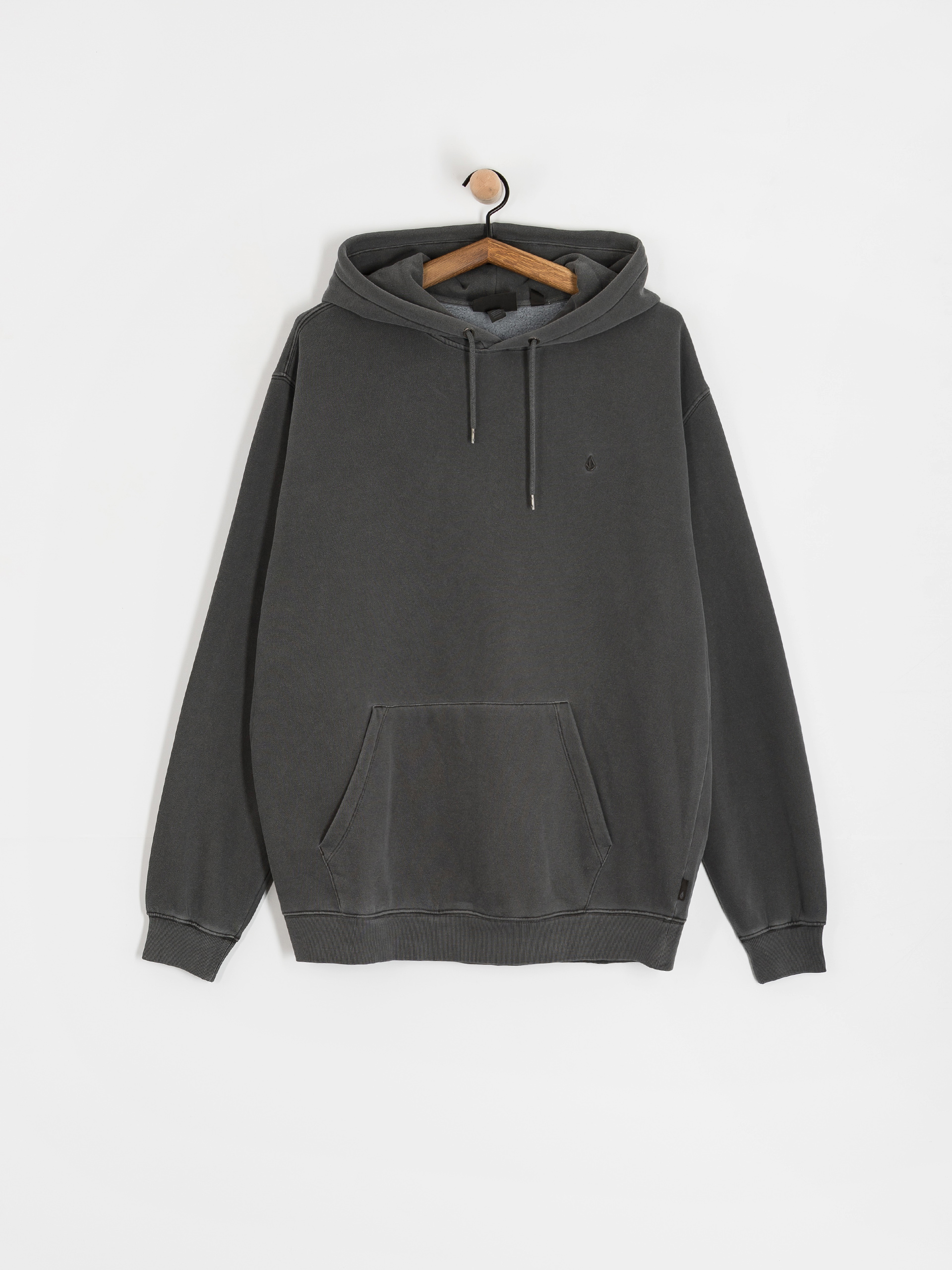 Hanorac cu glugă Volcom Single Stone Pw HD (asphalt black)
