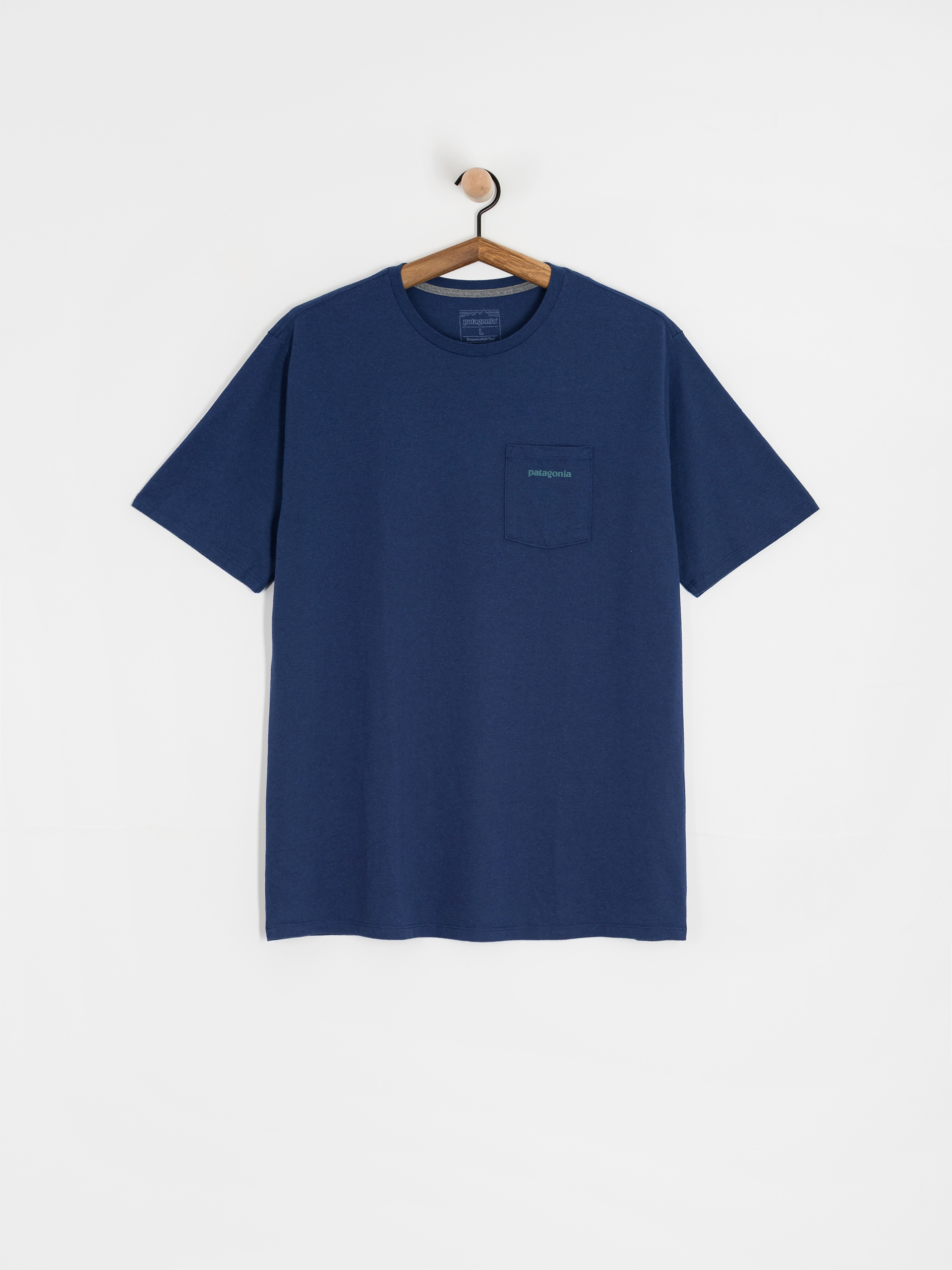 Tricou Patagonia Boardshort Logo Pocket Responsibili (clement blue)