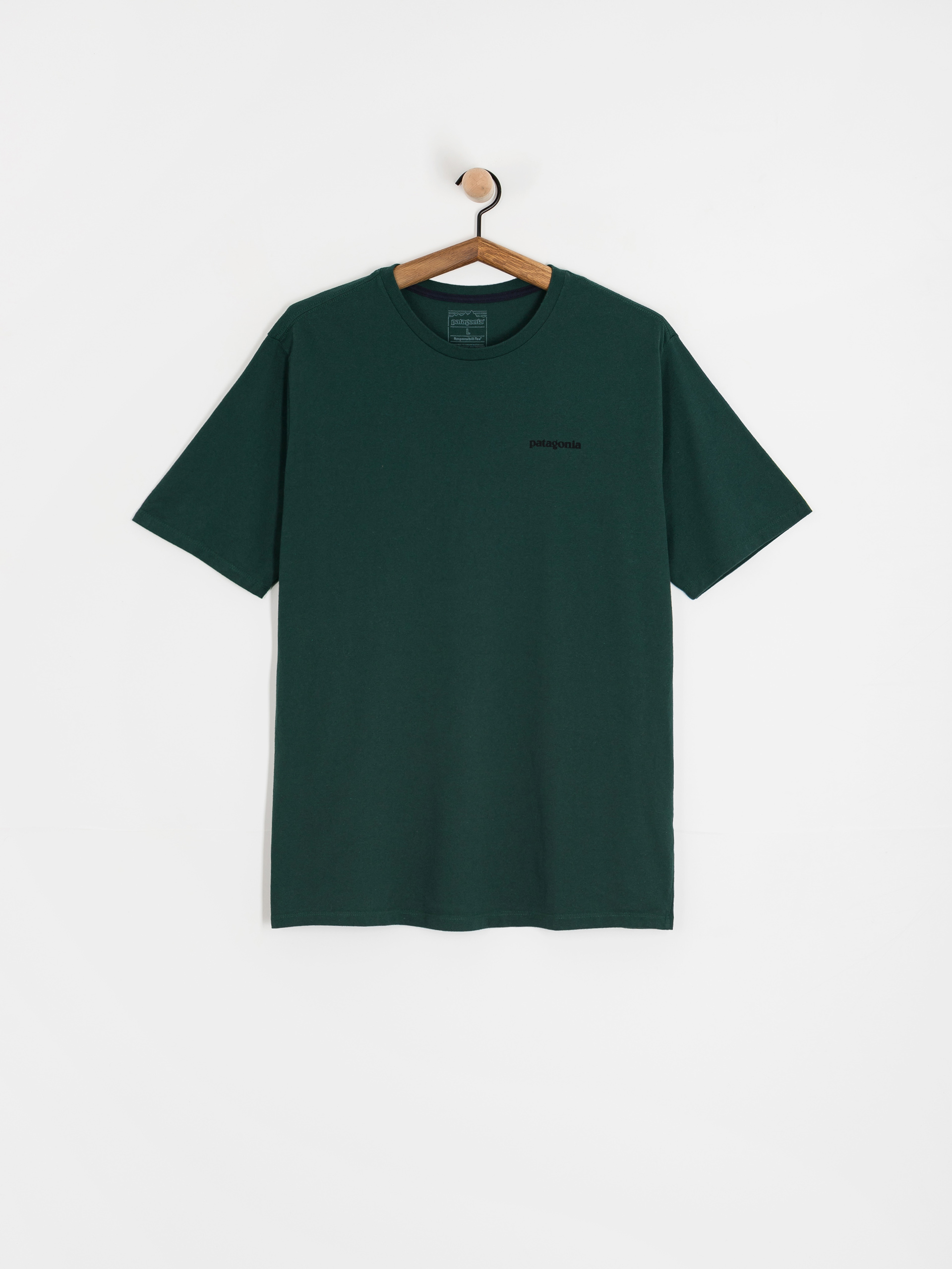 Tricou Patagonia P 6 Logo Responsibili (cascade green)