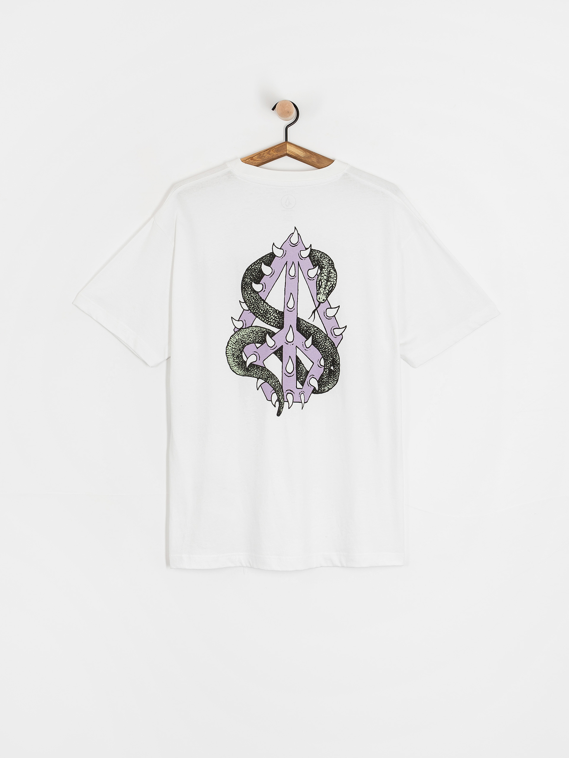 Tricou Volcom Snake Peace Lse (white)