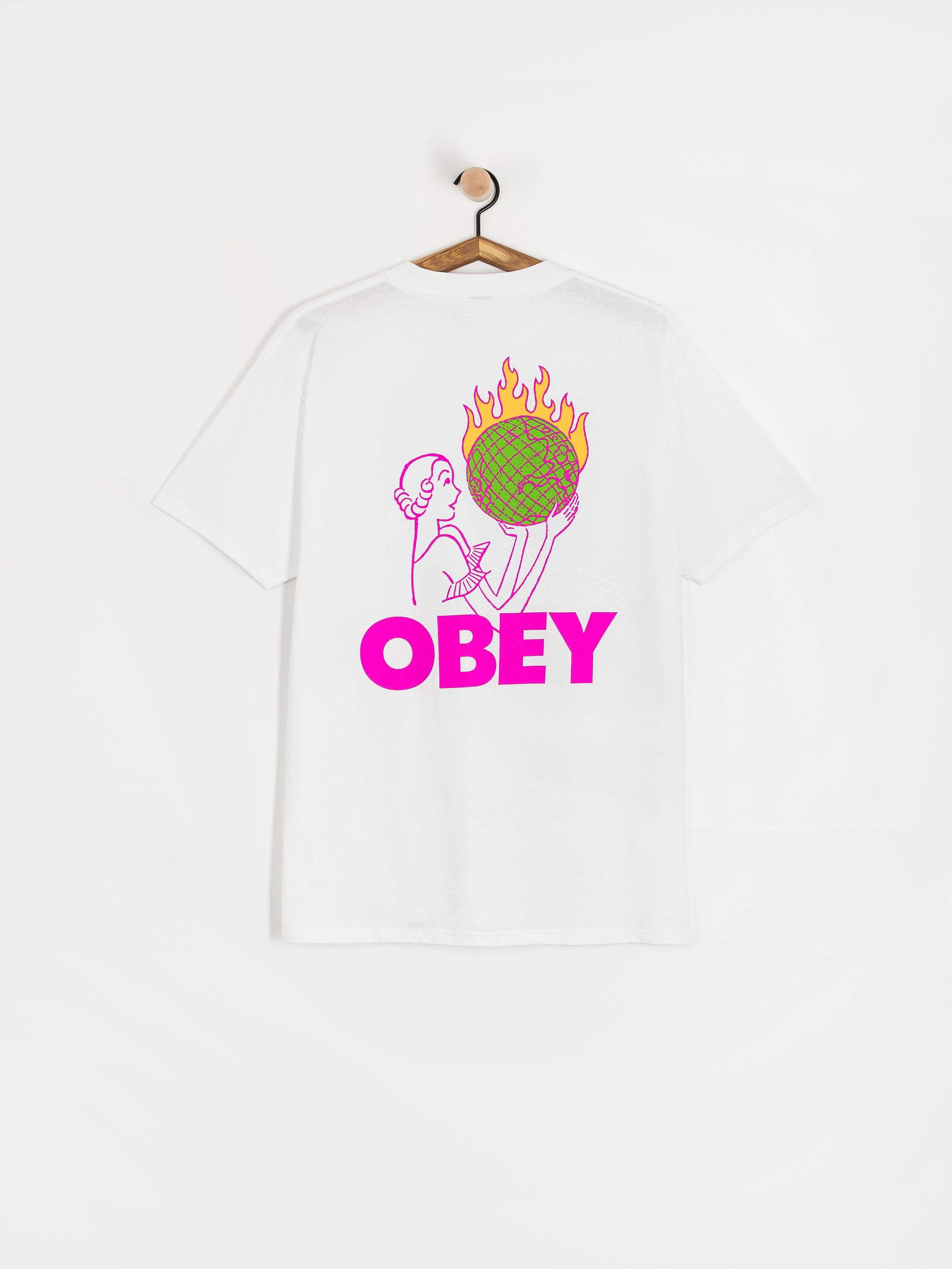 Tricou OBEY Obey World In Flames (white)