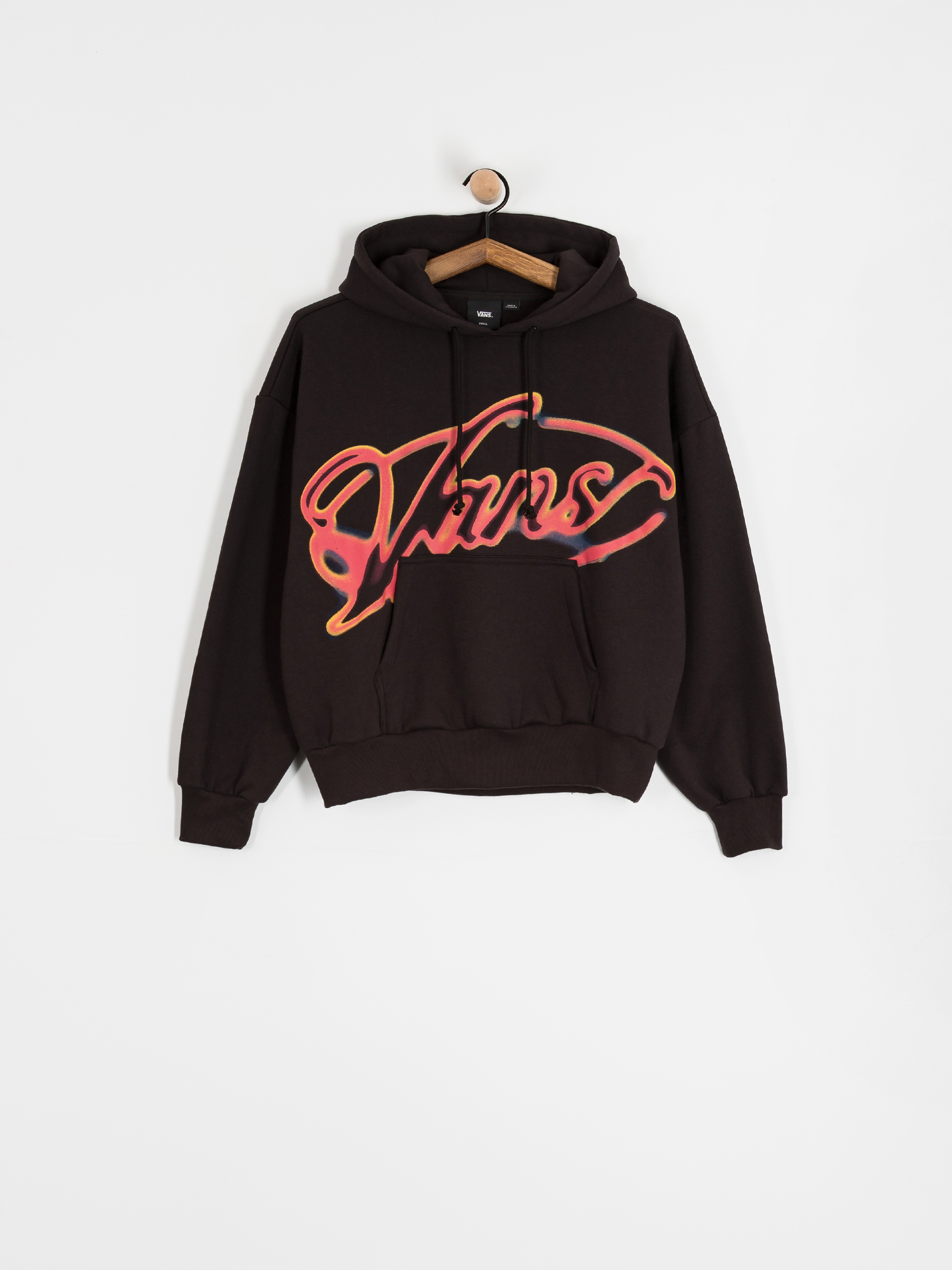 Hanorac cu glugă Vans Outer Ring Retro HD Wmn (black)