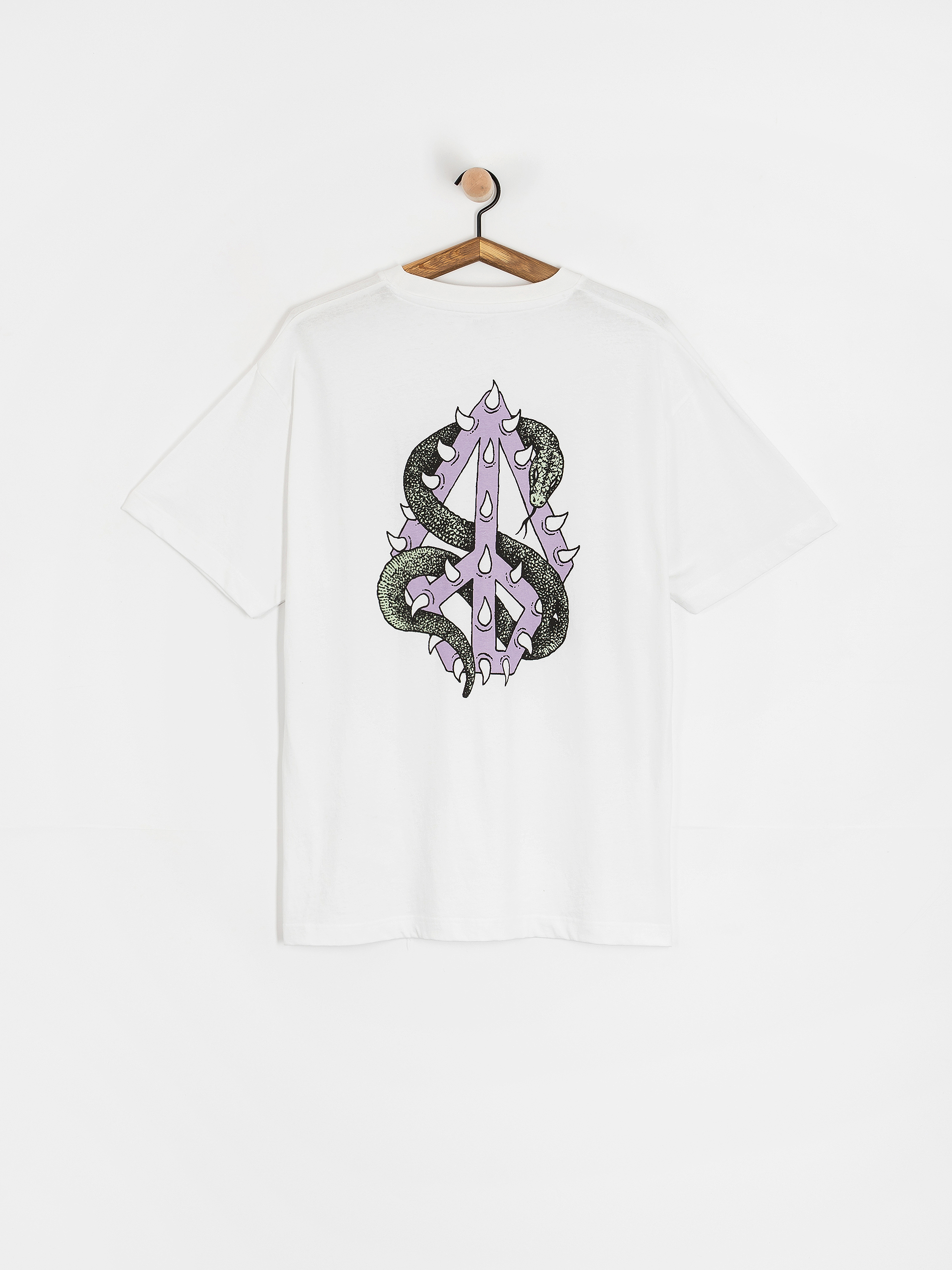 Tricou Volcom Snake Peace Lse (white)