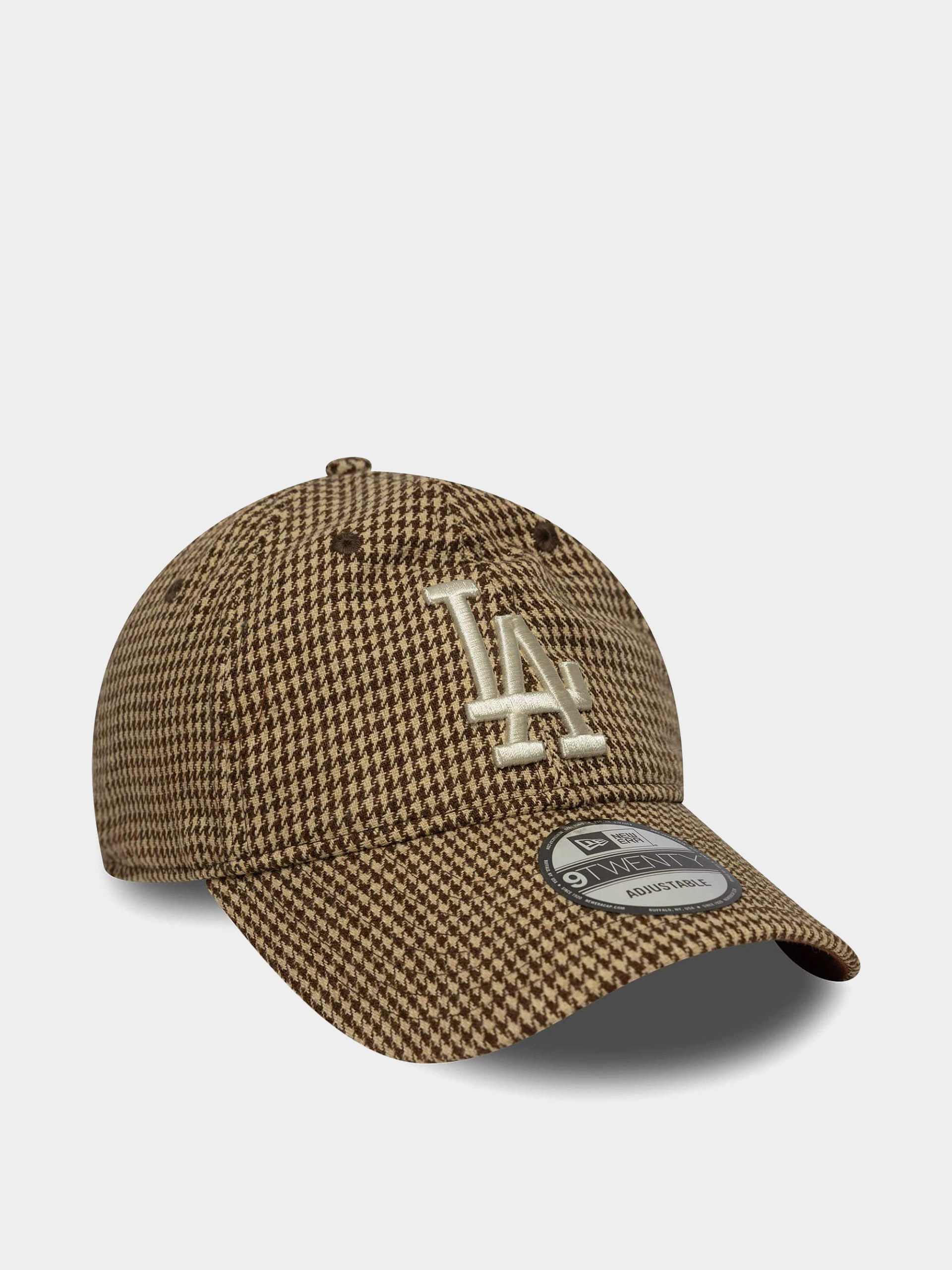 Șapcă New Era Houndstooth 9Twenty Los Angeles Dodgers (brown)