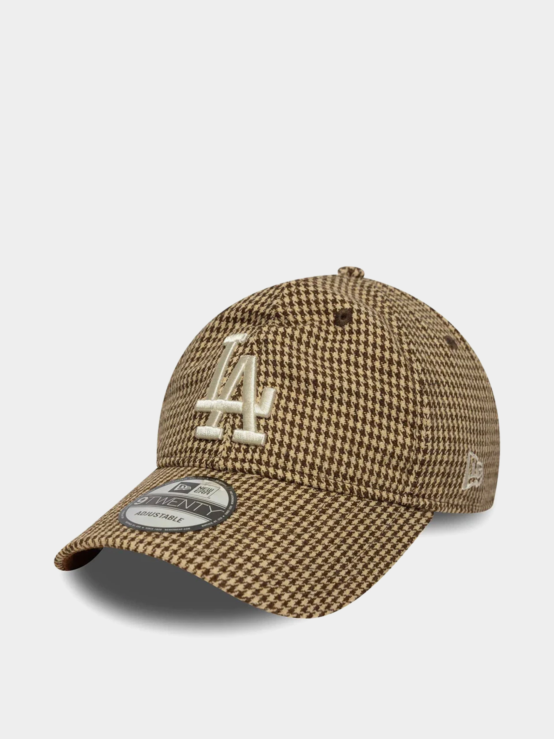 Șapcă New Era Houndstooth 9Twenty Los Angeles Dodgers (brown)