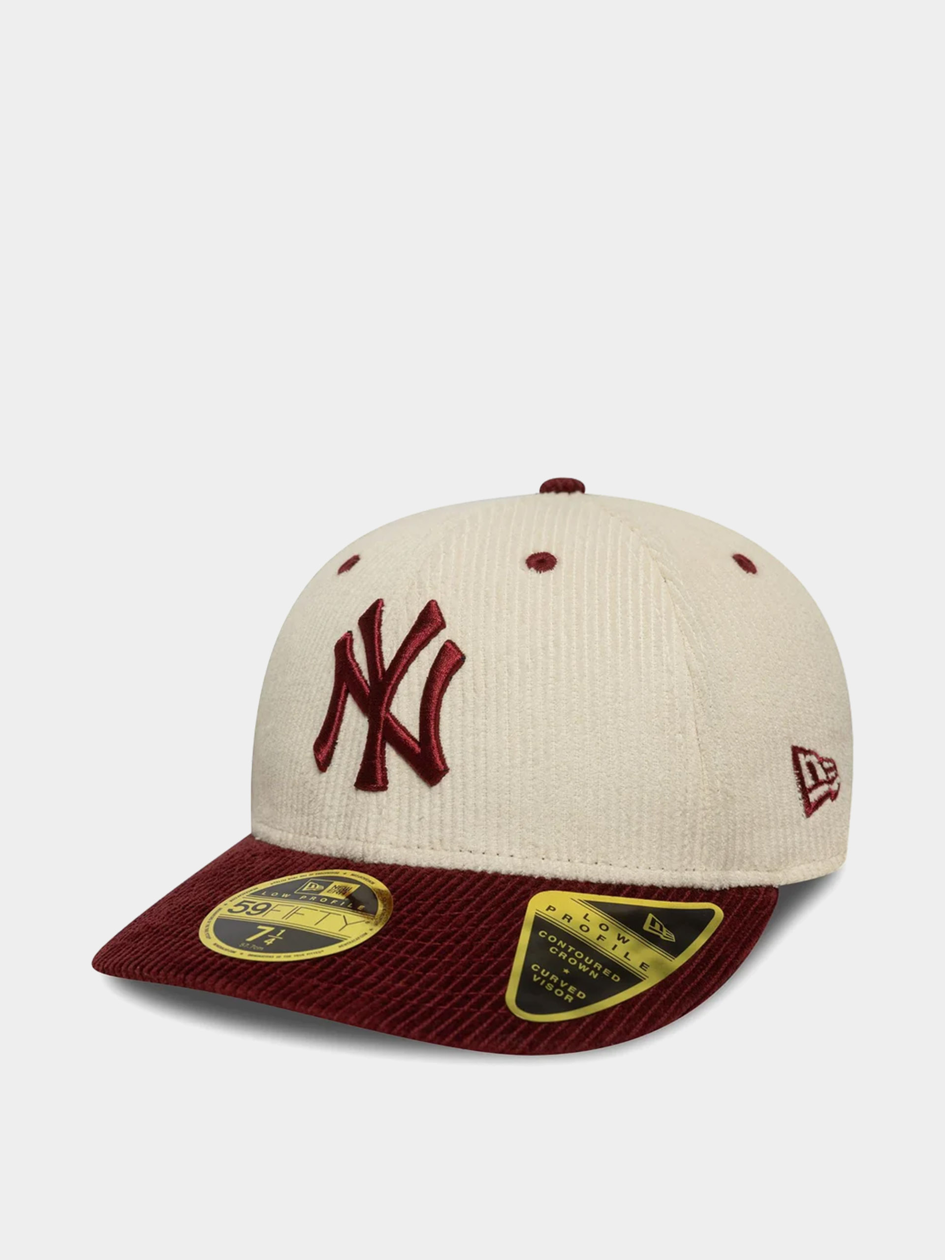 Șapcă New Era Mlb Cord 59Fifty Lp New York Yankees (light cream/burgundy)