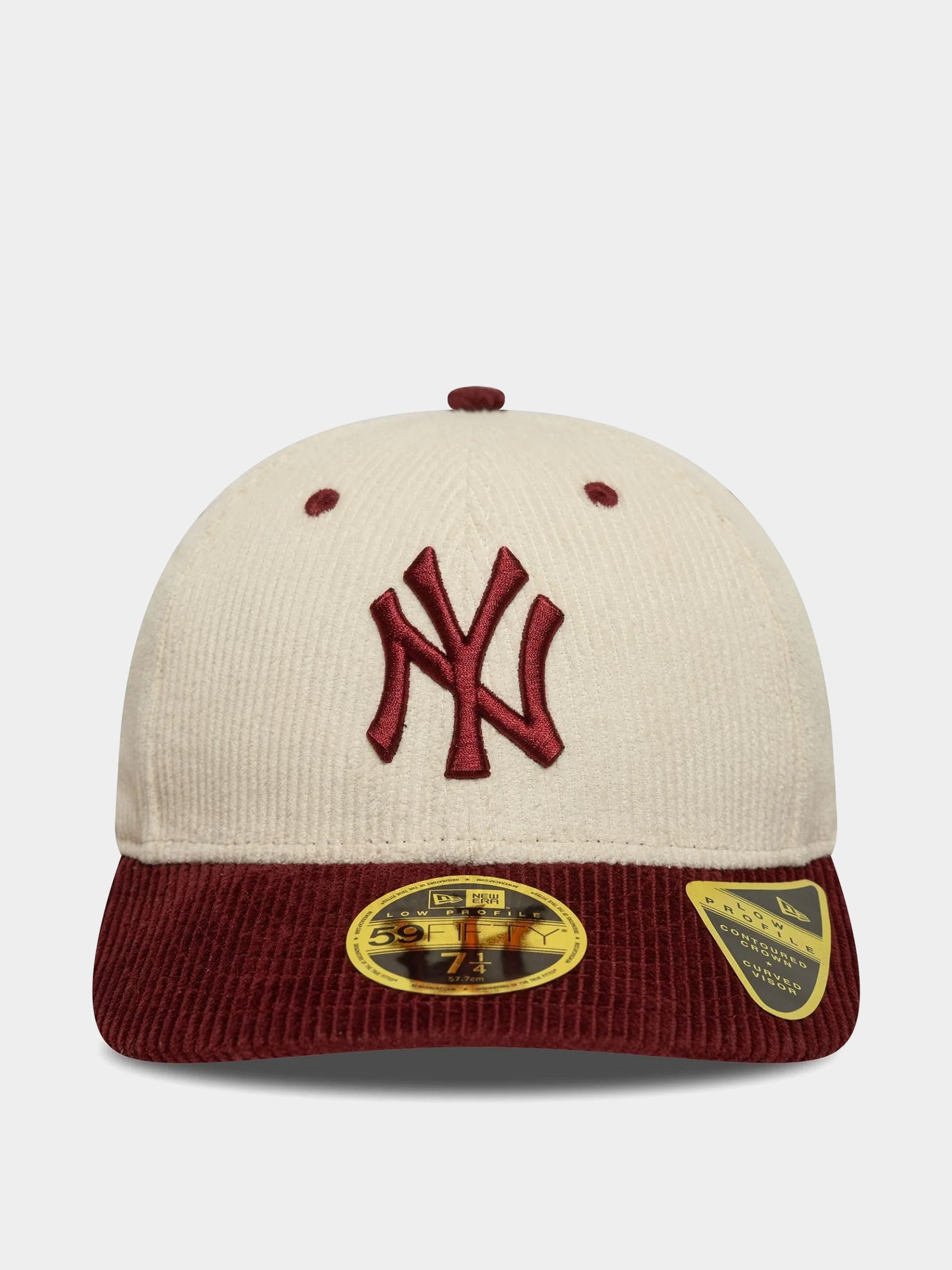 Șapcă New Era Mlb Cord 59Fifty Lp New York Yankees (light cream/burgundy)