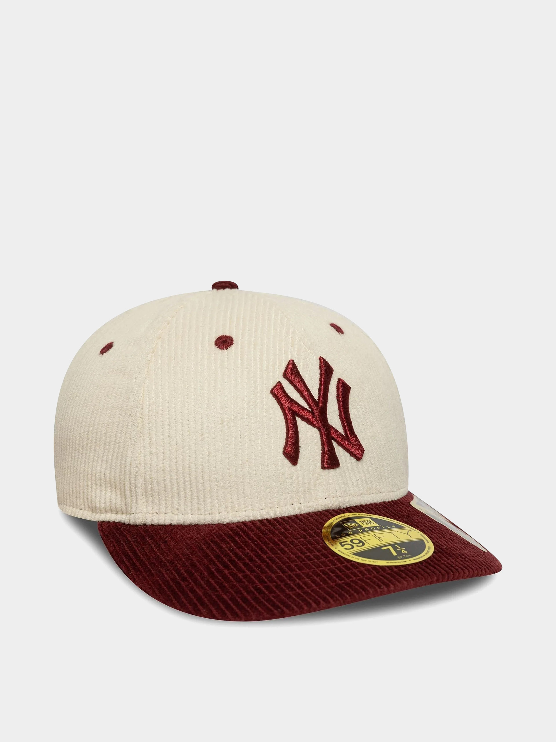 Șapcă New Era Mlb Cord 59Fifty Lp New York Yankees (light cream/burgundy)