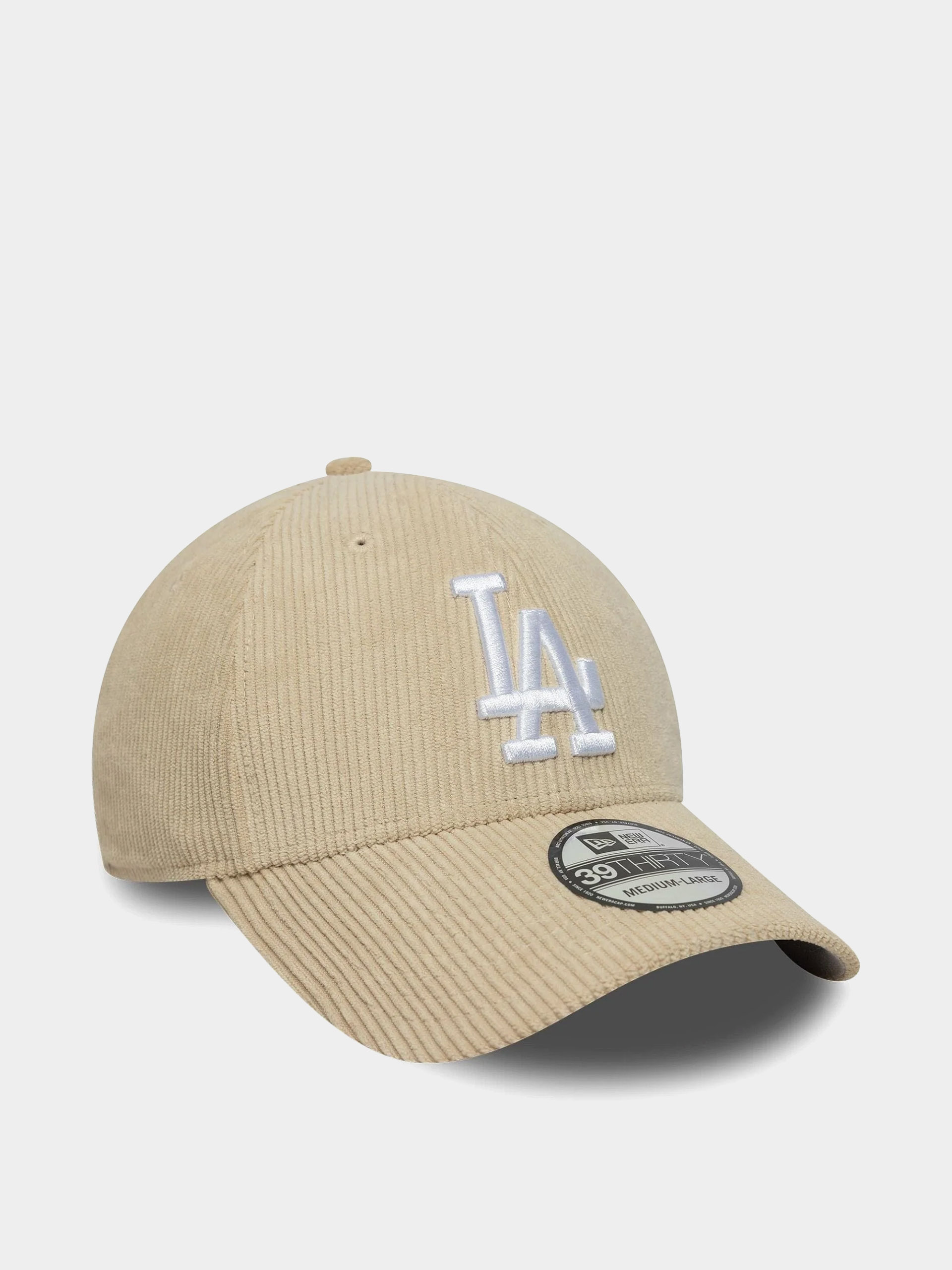 Șapcă New Era Cord 39Thirty Los Angeles Dodgers (light cream)