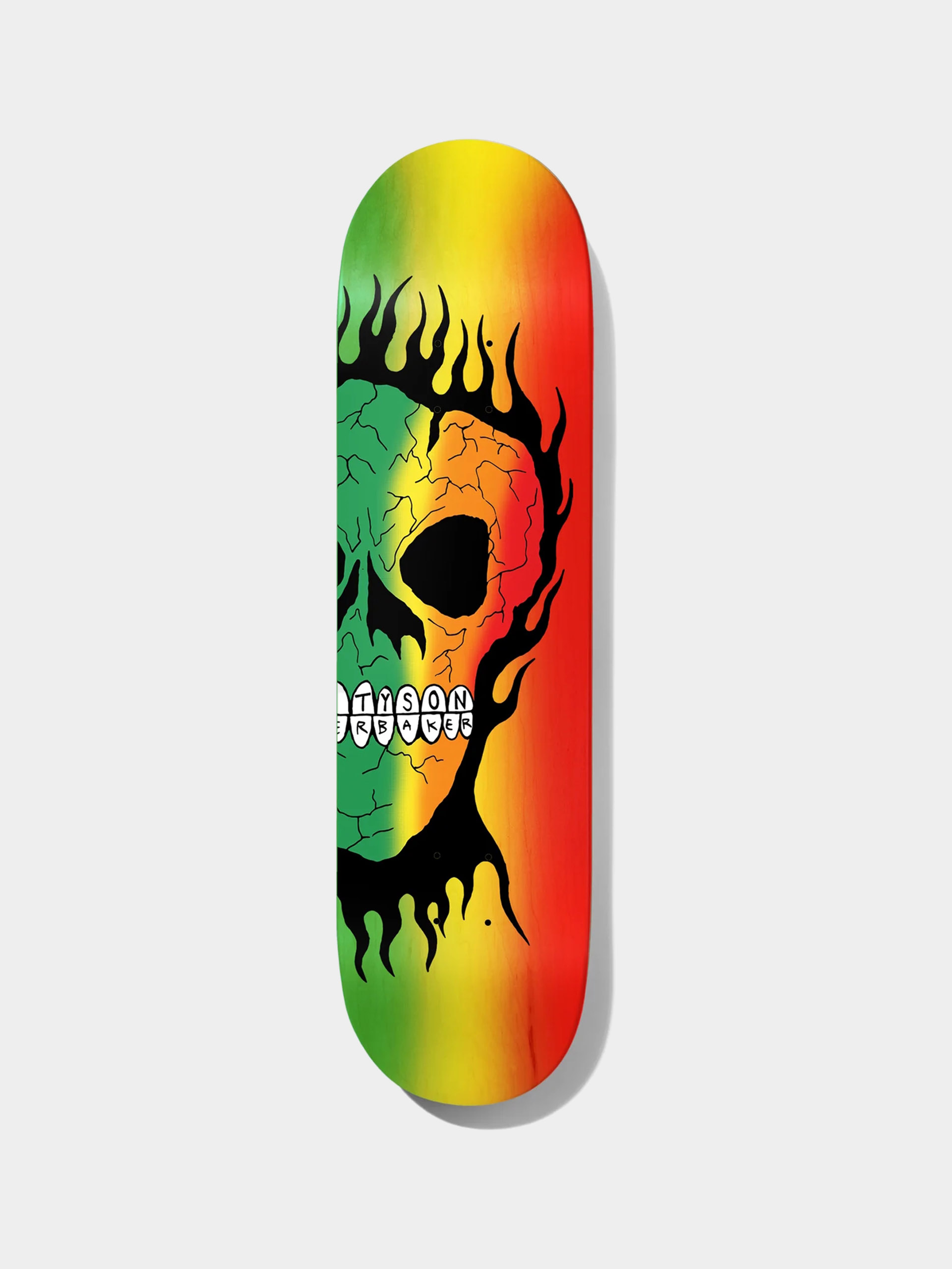 Placă Baker Rasta Skull (green/yellow/red)