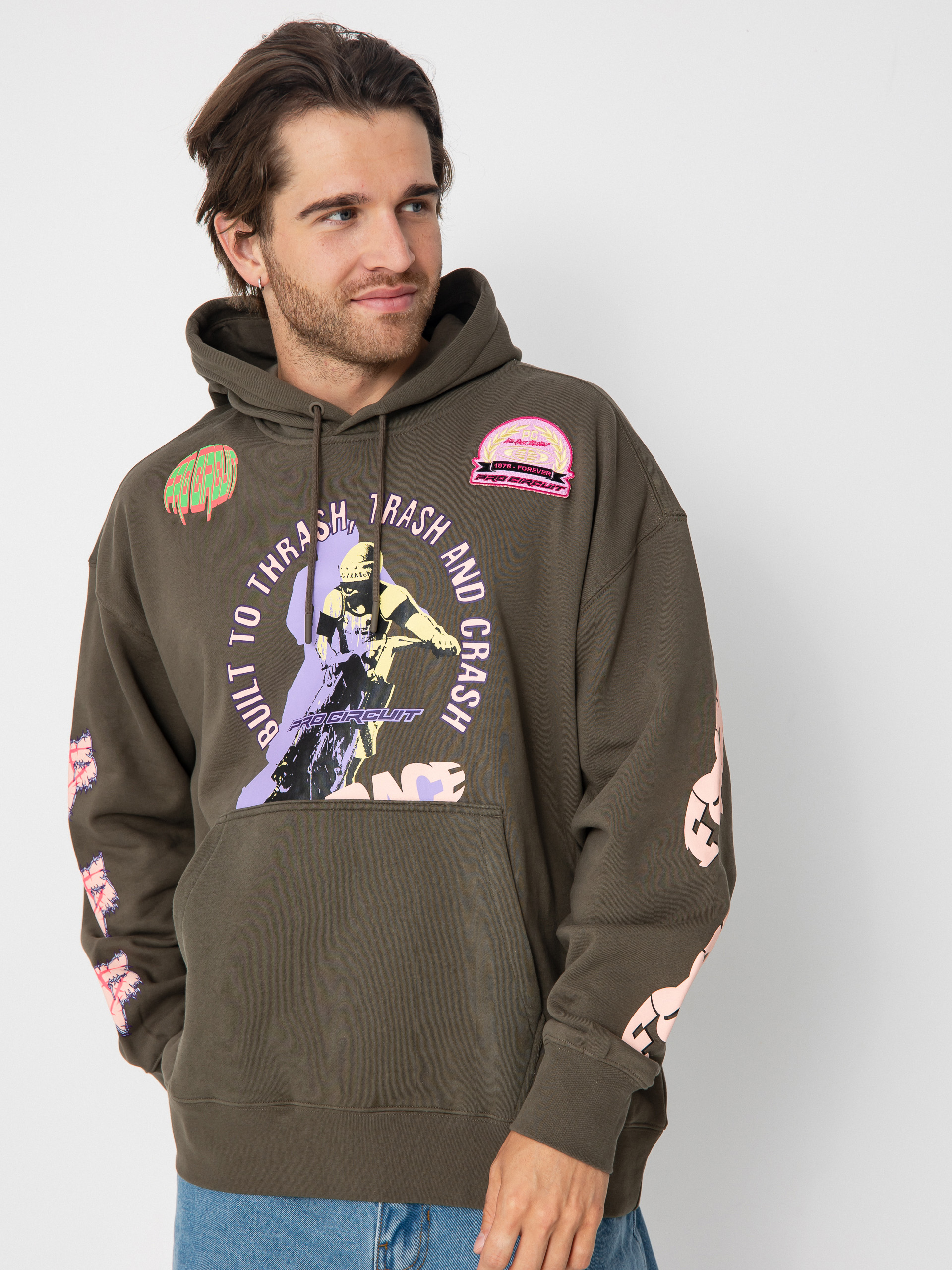 Hanorac cu glugă Fox Pro Circuit Oversized HD (military)
