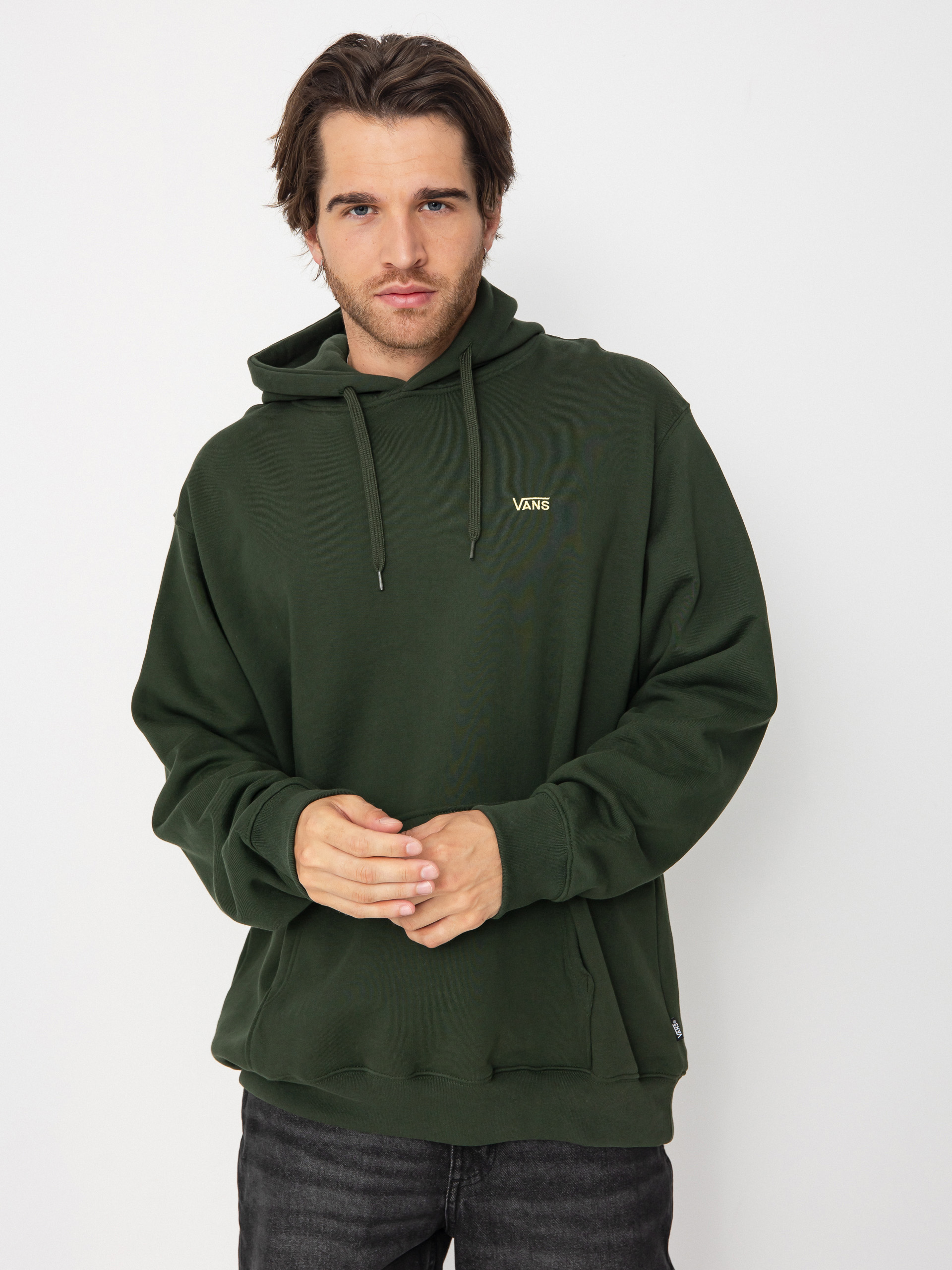 Hanorac cu glugă Vans Left Chest II Loose HD (dried kelp)