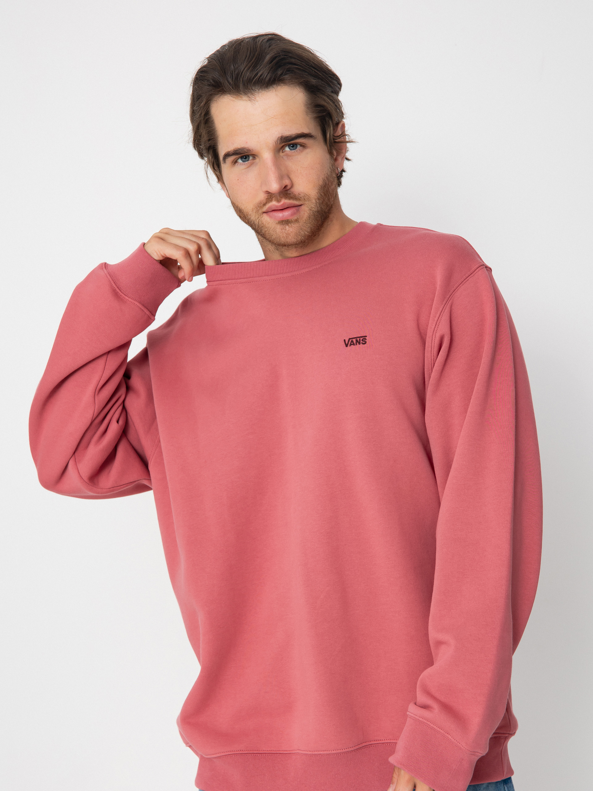 Hanorac Vans Left Chest II Loose Crew (mauvewood)