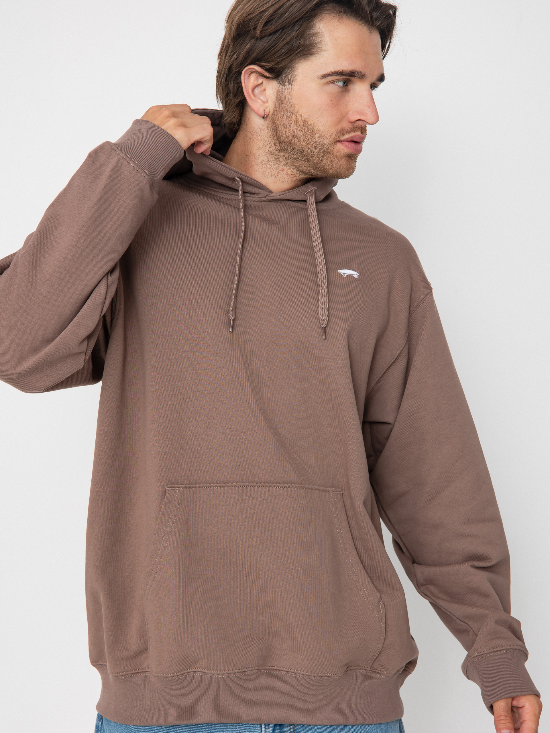 Hanorac cu glugă Vans Salton Loose Ft HD (deep taupe)