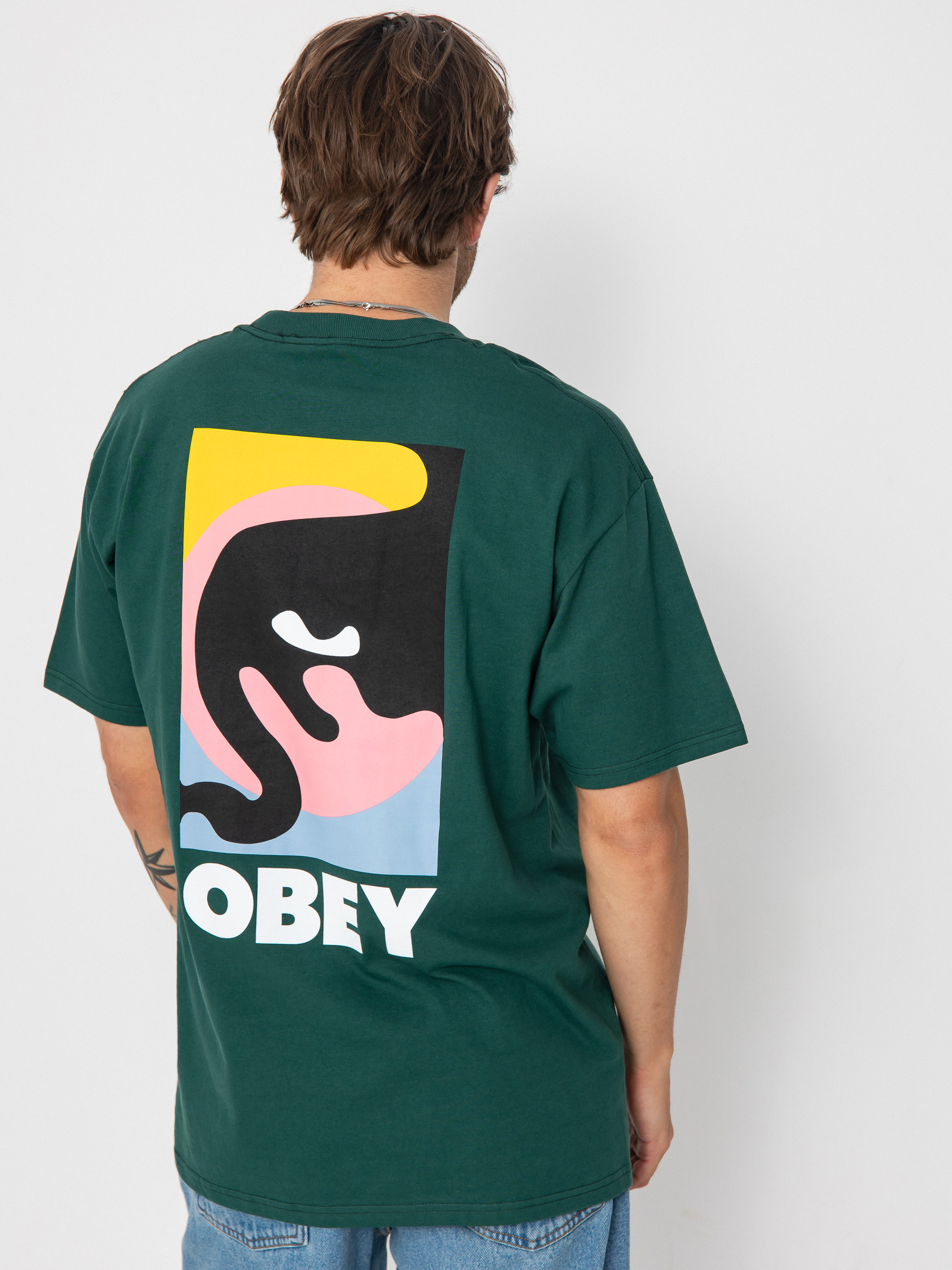 Tricou OBEY Obey Quarter Icon (rainforest)