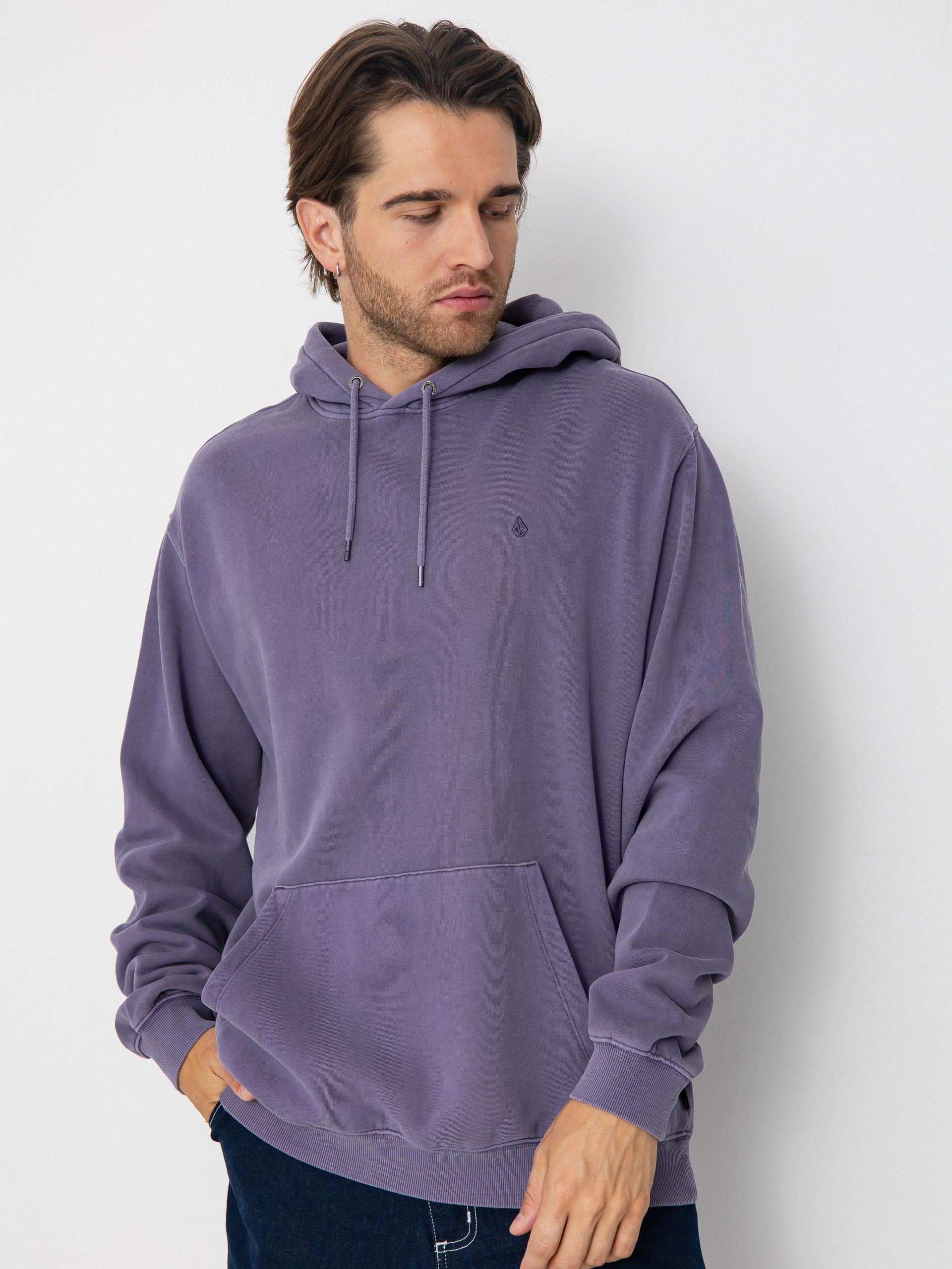 Hanorac cu glugă Volcom Single Stone Pw HD (purple ash)