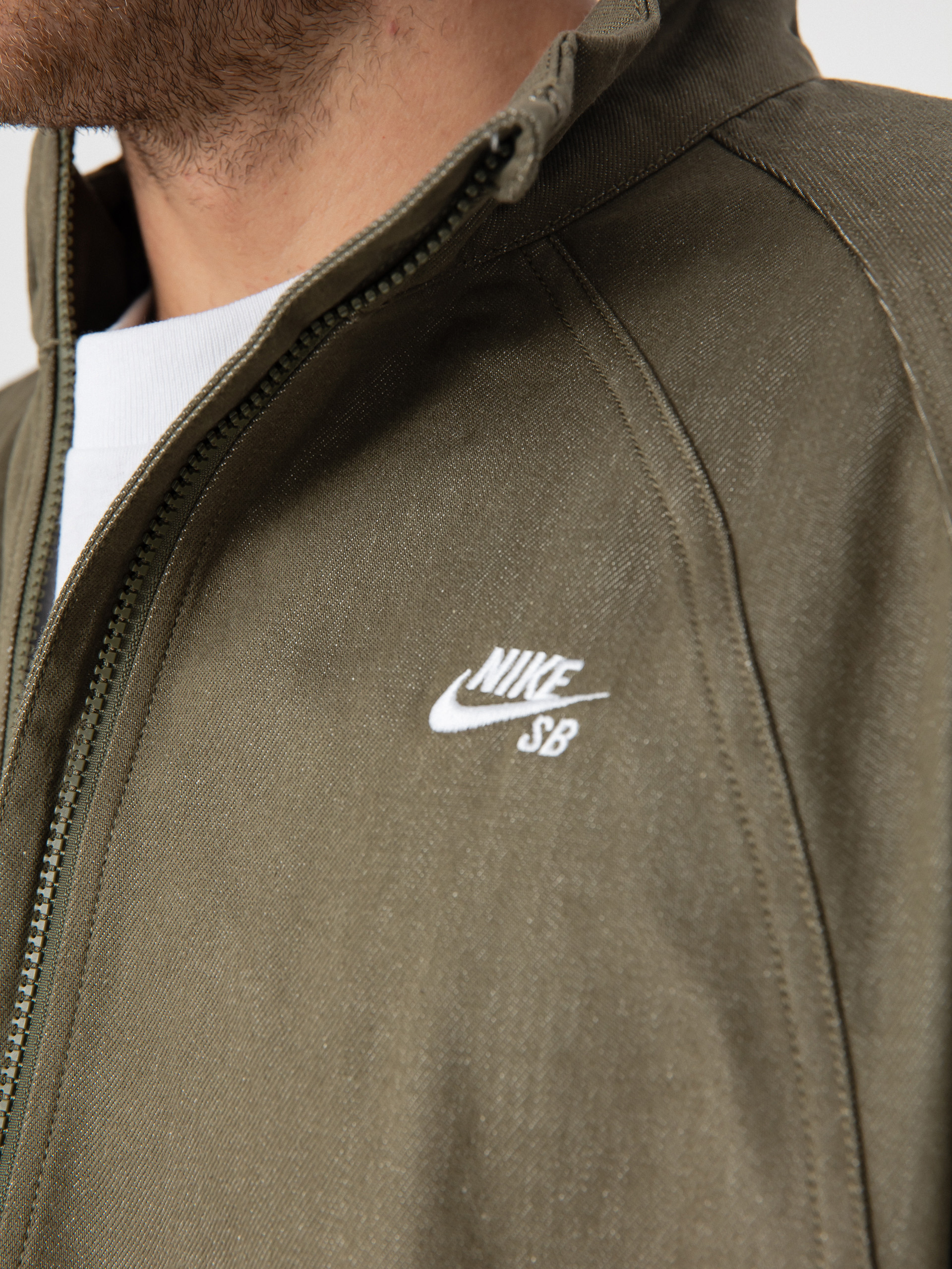 Geacă Nike SB Denim FZ Trak - (medium olive/white)
