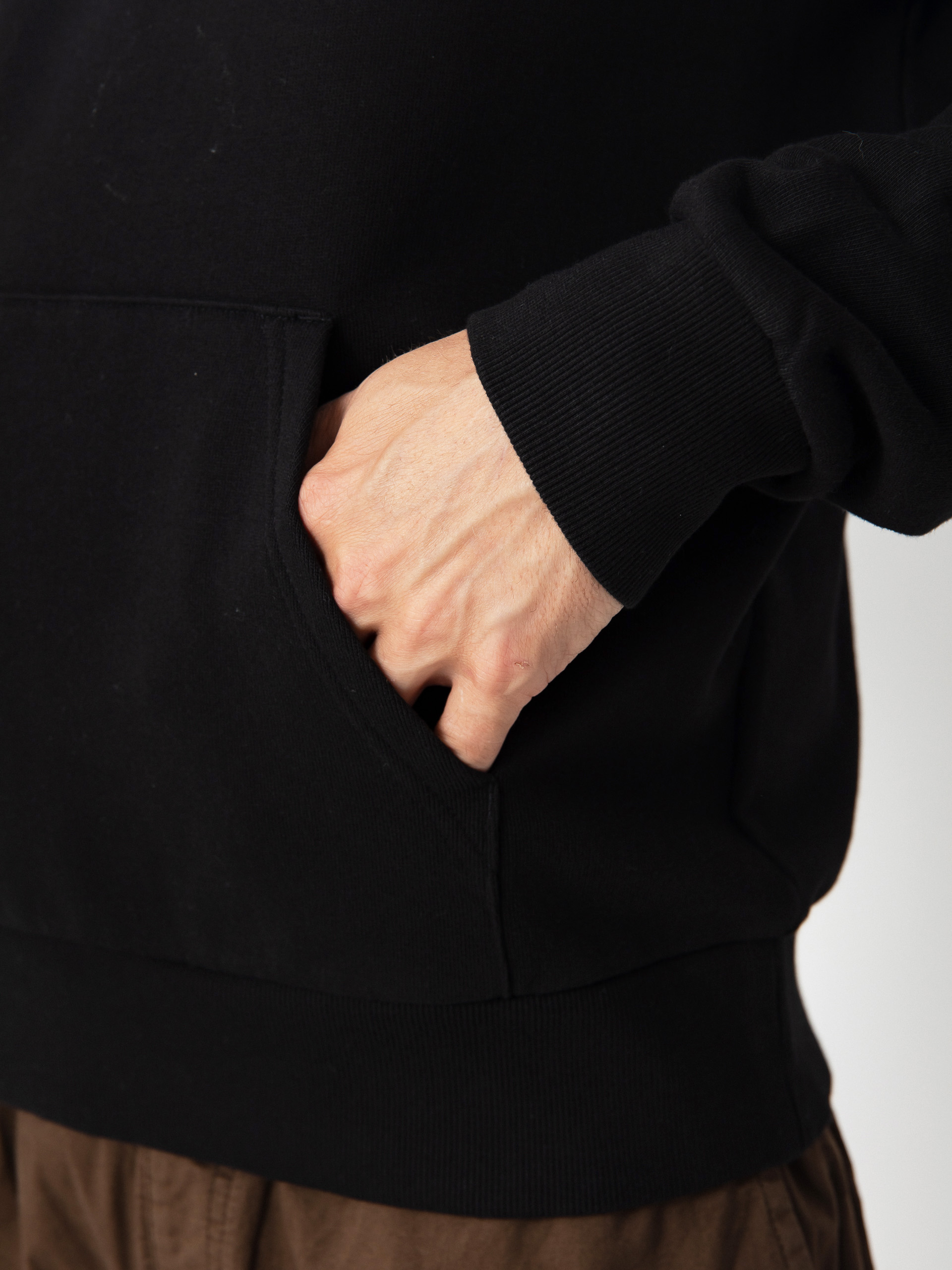 Hanorac cu glugă Carhartt WIP Script Embroidery HD (black/white)