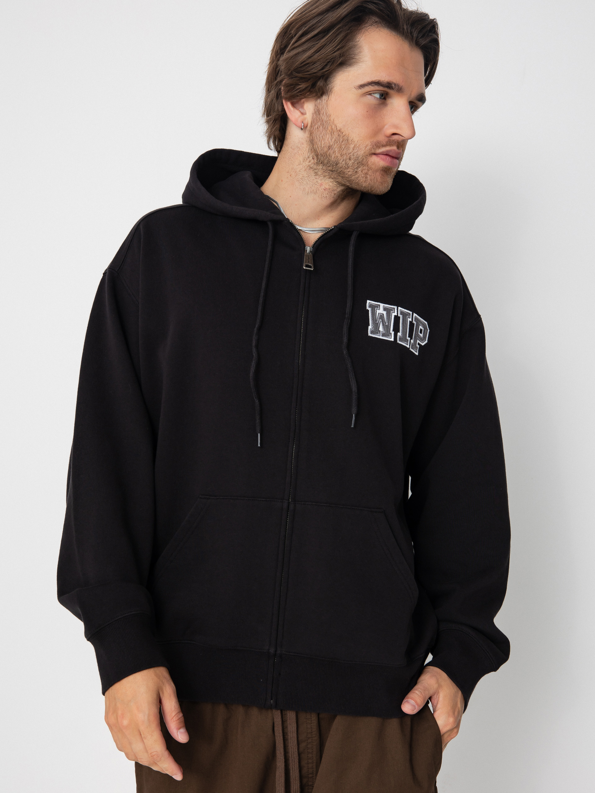 Hanorac cu glugă Carhartt WIP Mini Wip ZHD (black/stone washed)