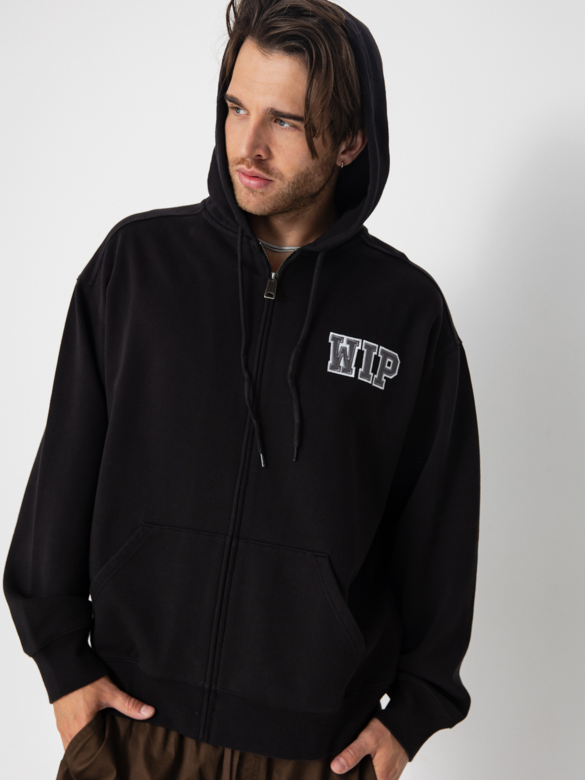 Hanorac cu glugă Carhartt WIP Mini Wip ZHD (black/stone washed)