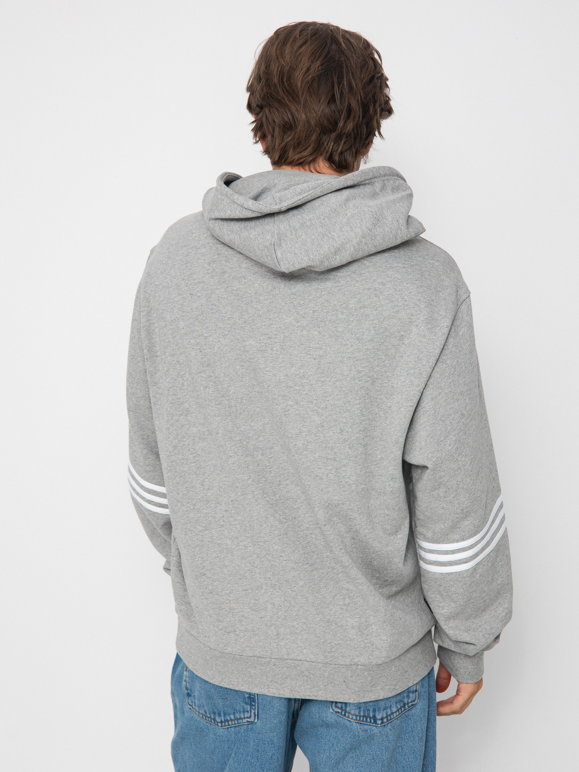 Hanorac cu glugă adidas Classic HD (mgreyh/white)