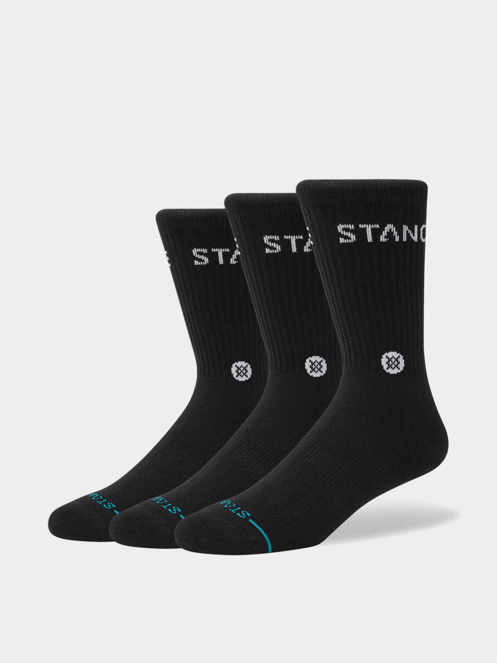 u0218osete Stance Origin 3 Pack Crew (black)