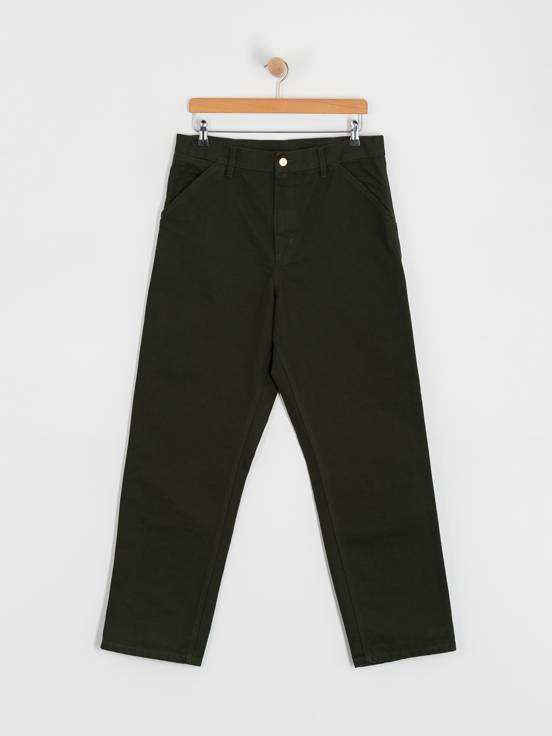 Pantaloni Carhartt WIP Single Knee (olive/rinsed)