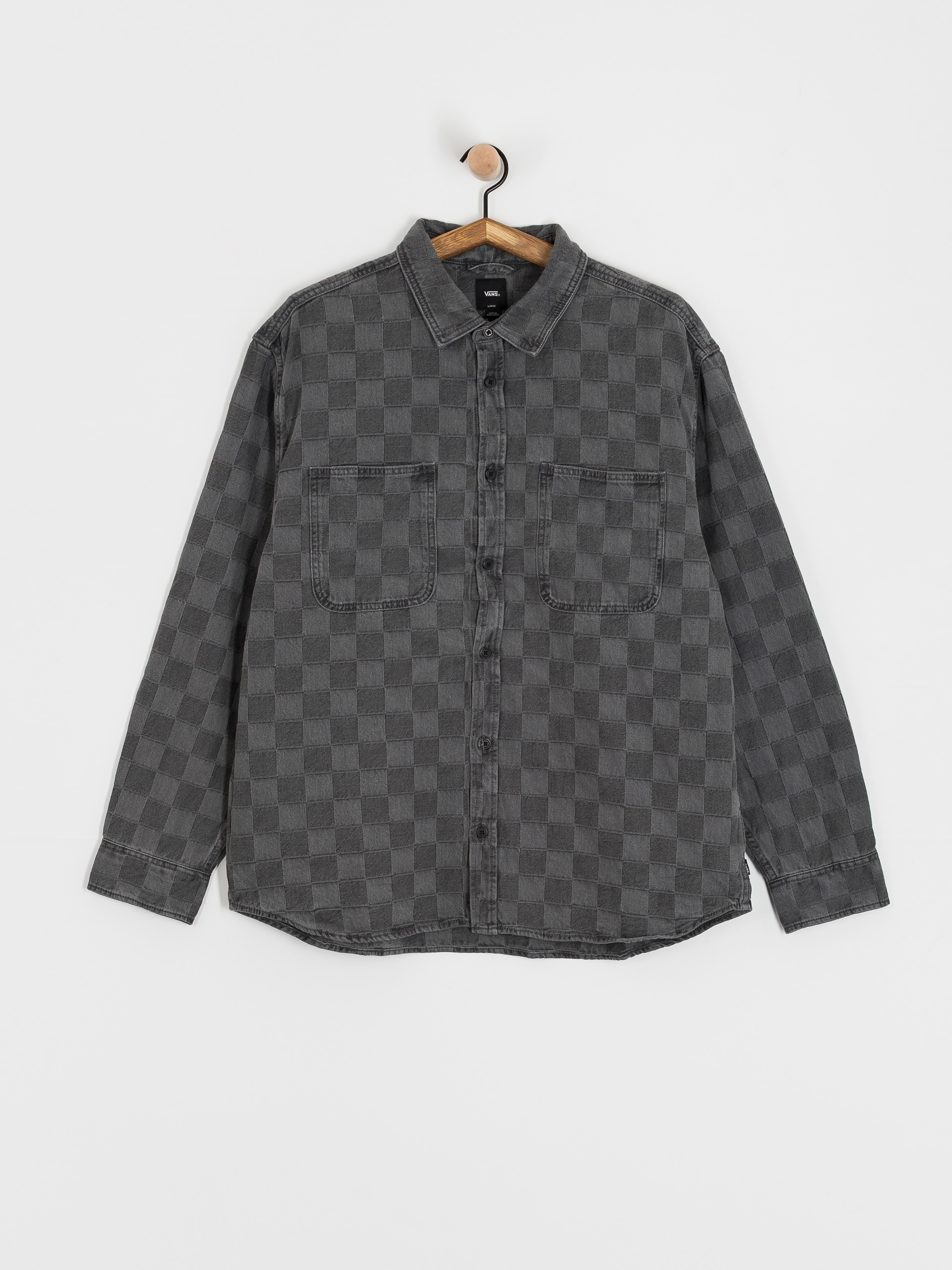 Cămașă Vans Hastings Checkerboard Denin Ls Woven (faded black)