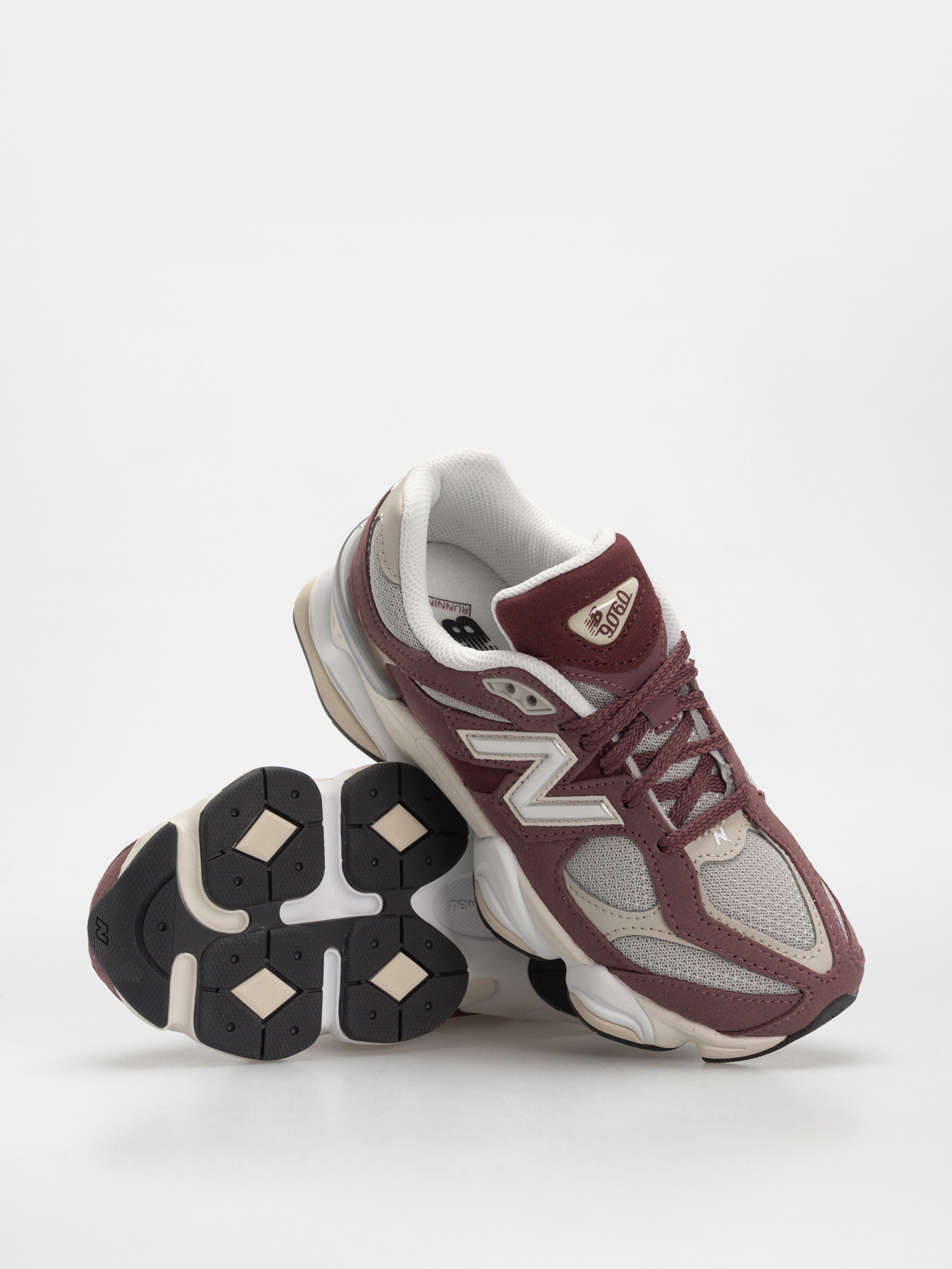 Pantofi New Balance 9060 JR - bordo (washed burgundy)