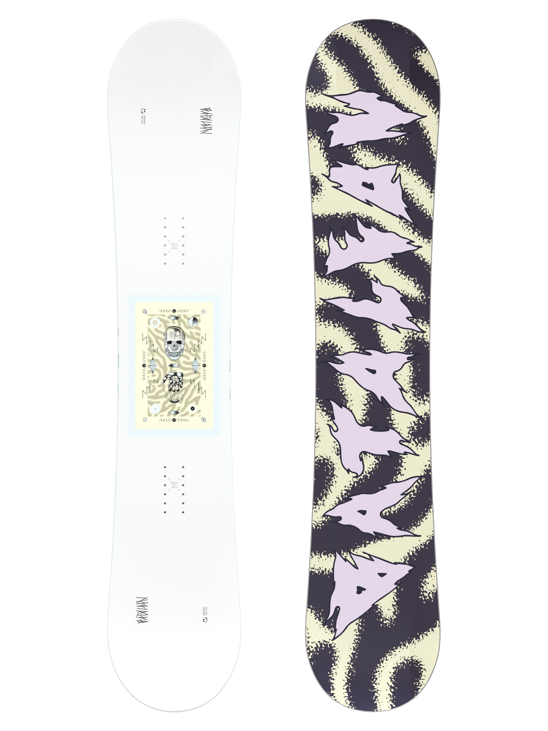Snowboard Bataleon Disaster - alb, negru, violet, multicolor